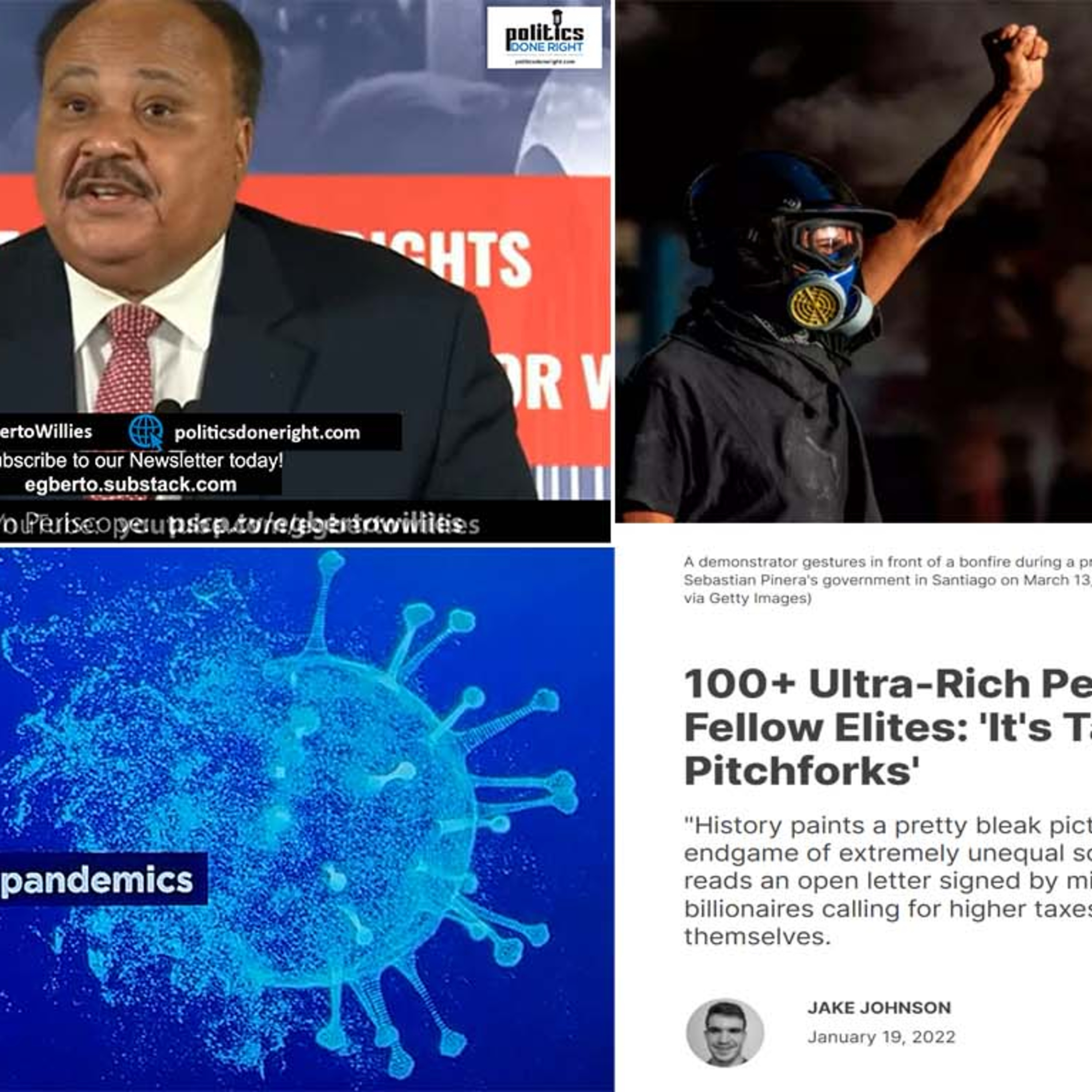 How Big Pharma screws us. MLK III excoriates Manchin & Sinema. Ultra Rich: It’s taxes or pitchforks