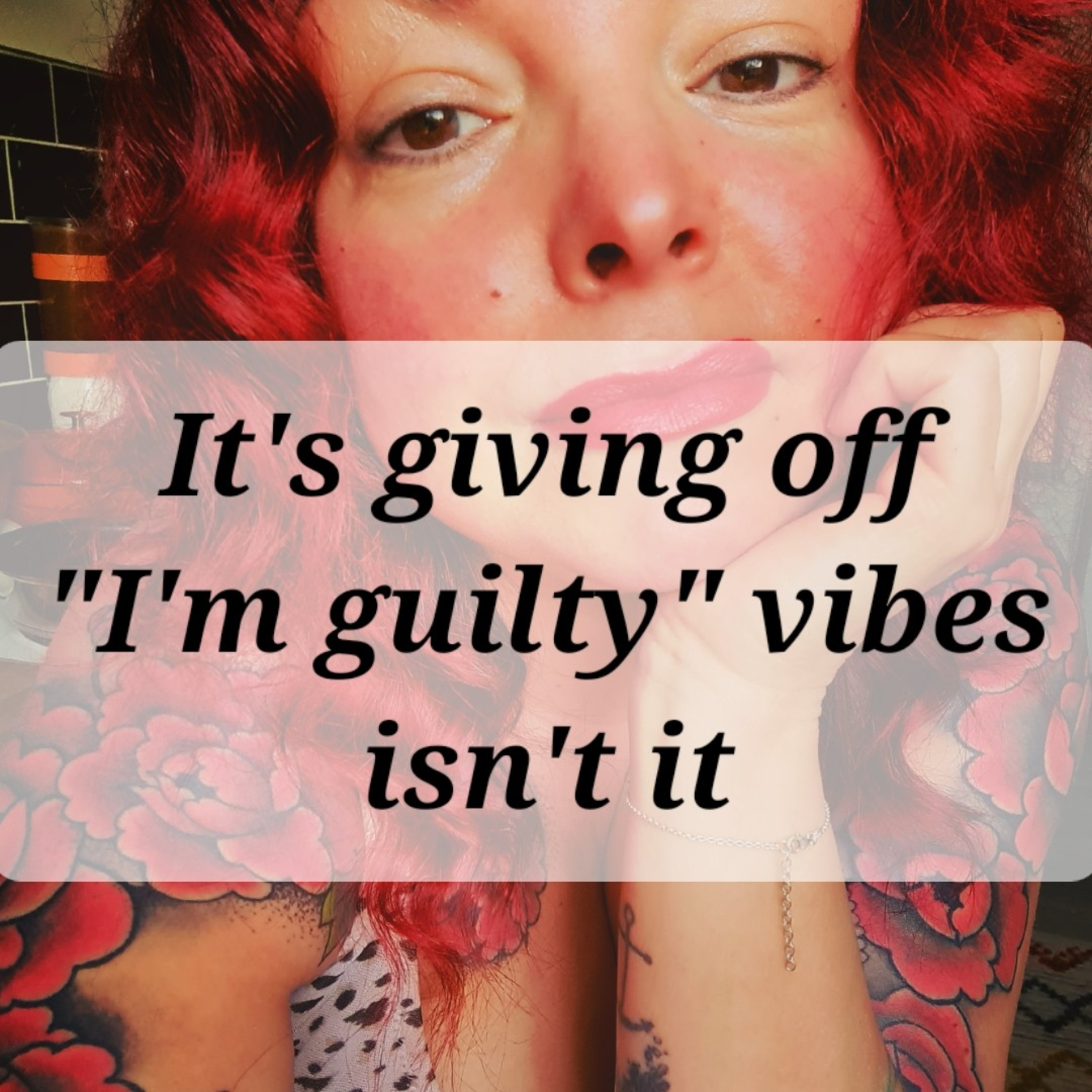 It's giving off "I'm guilty" vibes isn't it episode artwork