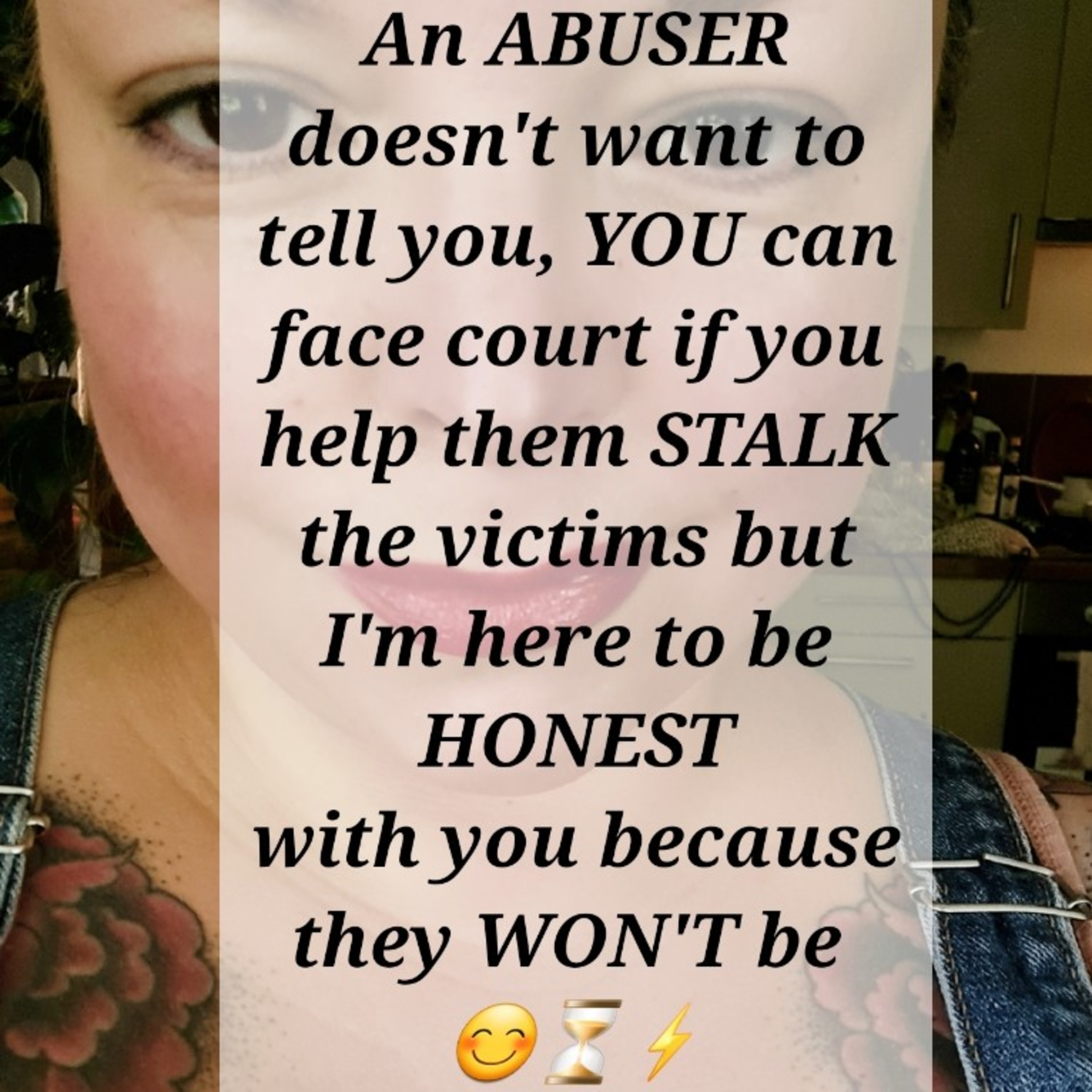 An ABUSER doesn't want to tell you, YOU can face court if you help them STALK episode artwork