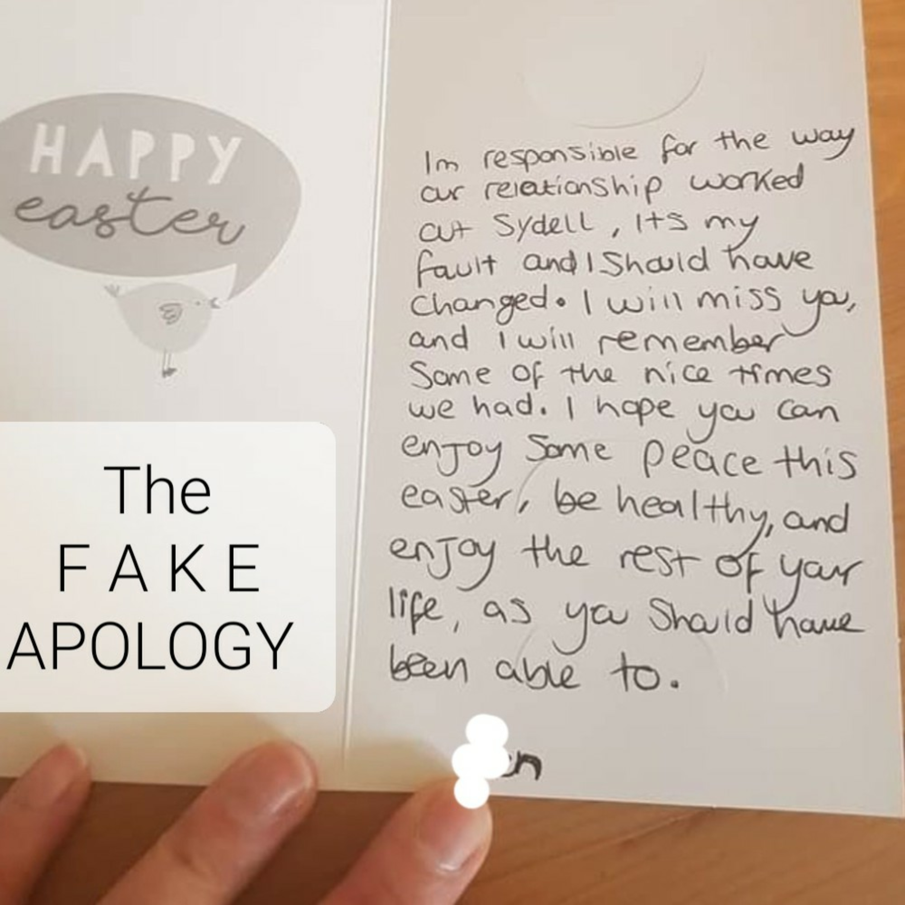 The fake apology  episode artwork