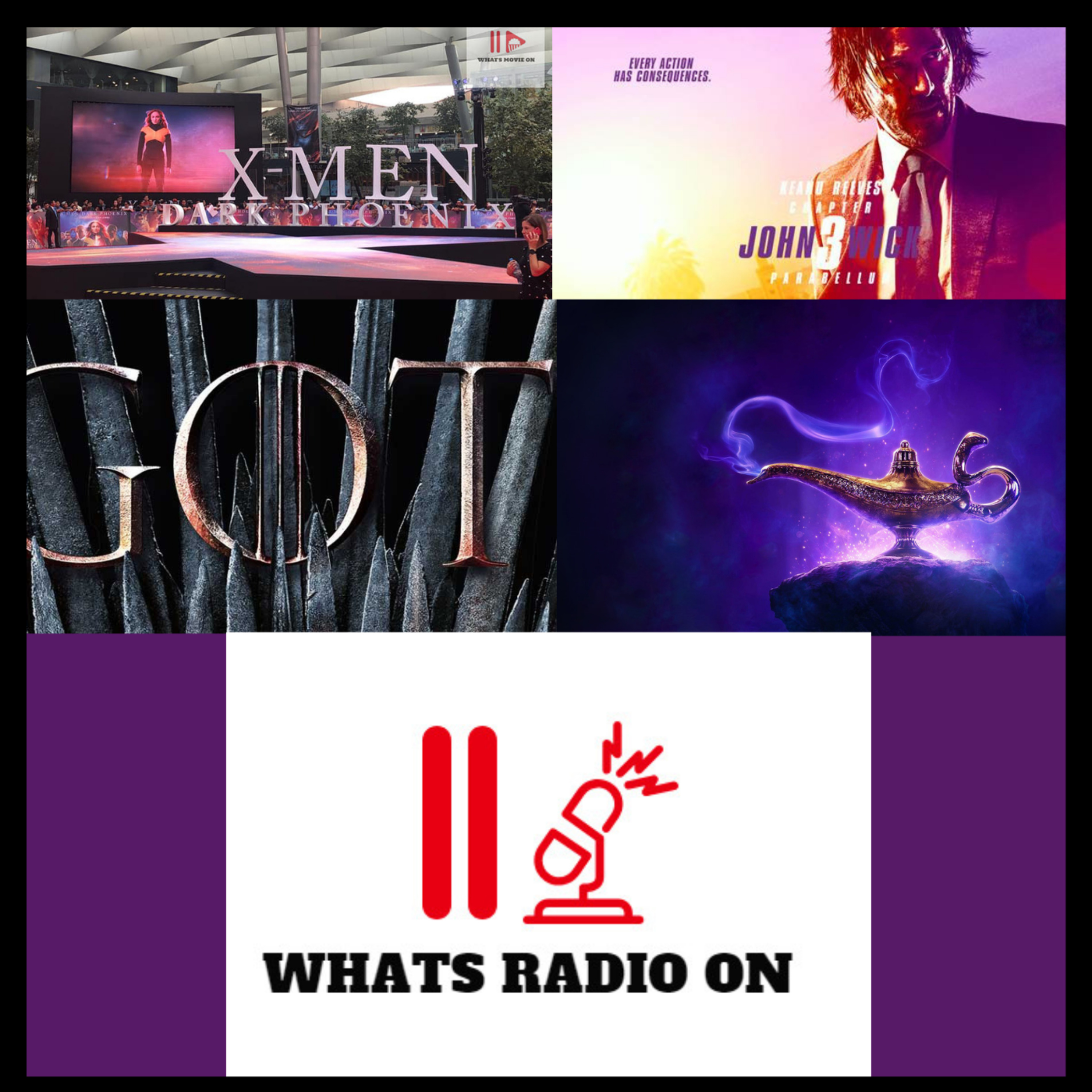 WRO- X-Men Fan Event, John Wick 3, GOT y Aladdín episode artwork