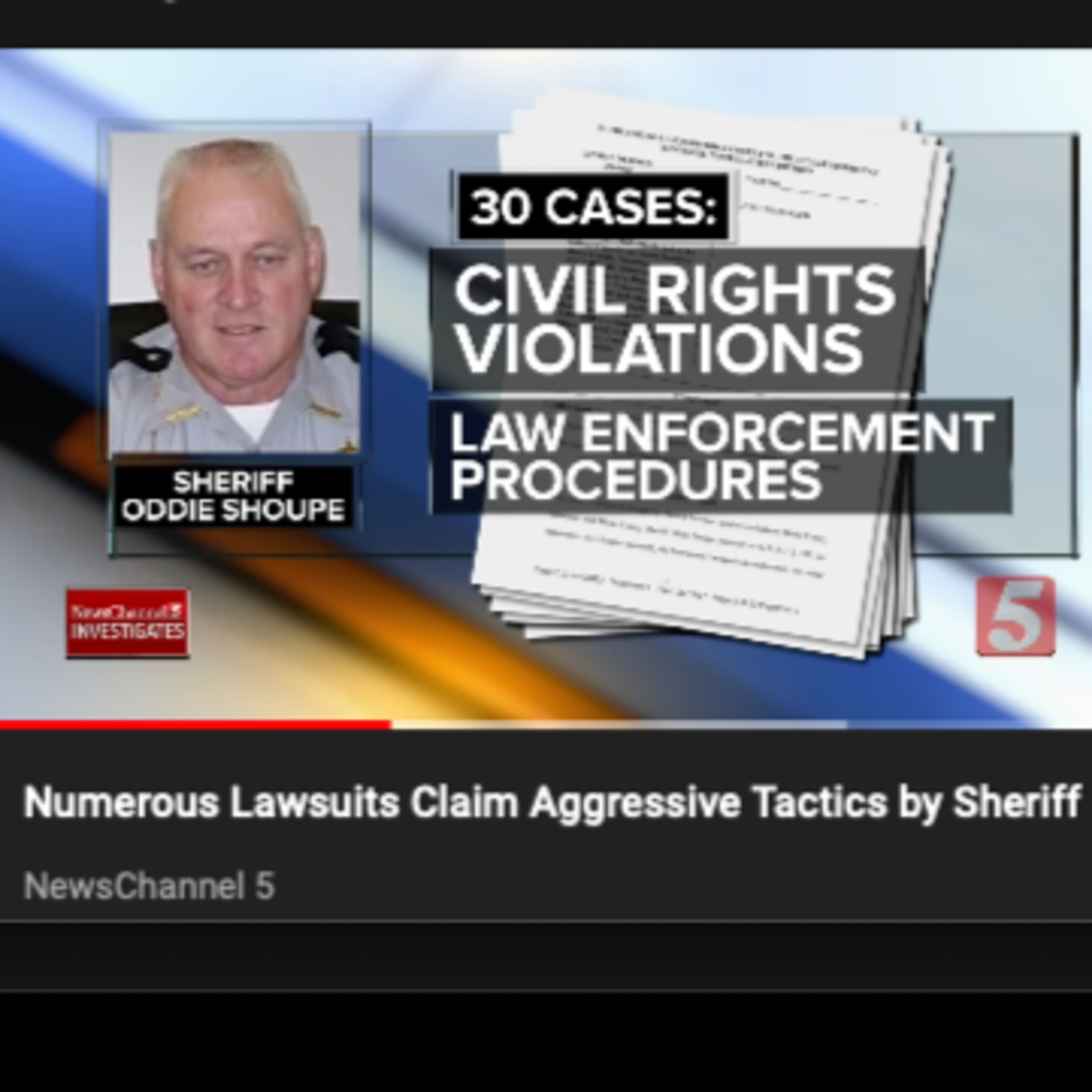 Former White County, Tennessee Sheriff Oddie Shoupe — Armed & Dangerous — Ruthless & Corrupt — Excerpts From News Channel 5 Investigative Reporter Ben Hall Discussing The Sheriff's Tactics  episode artwork