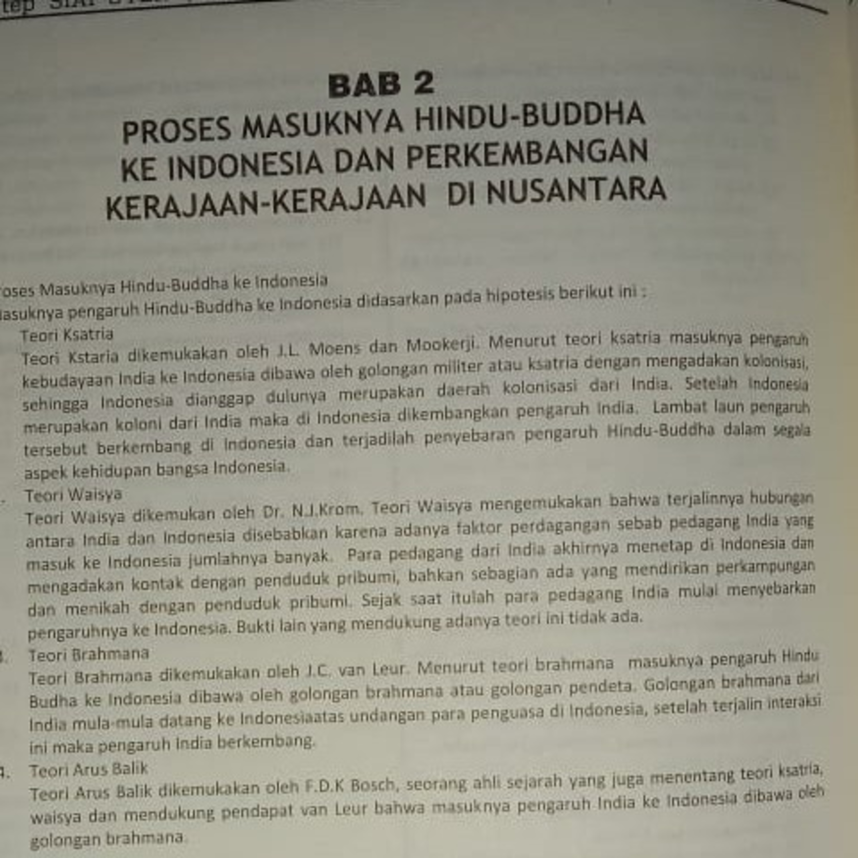 Teori masuknya Hindu-Buddha ke Nusantara (Indonesia)