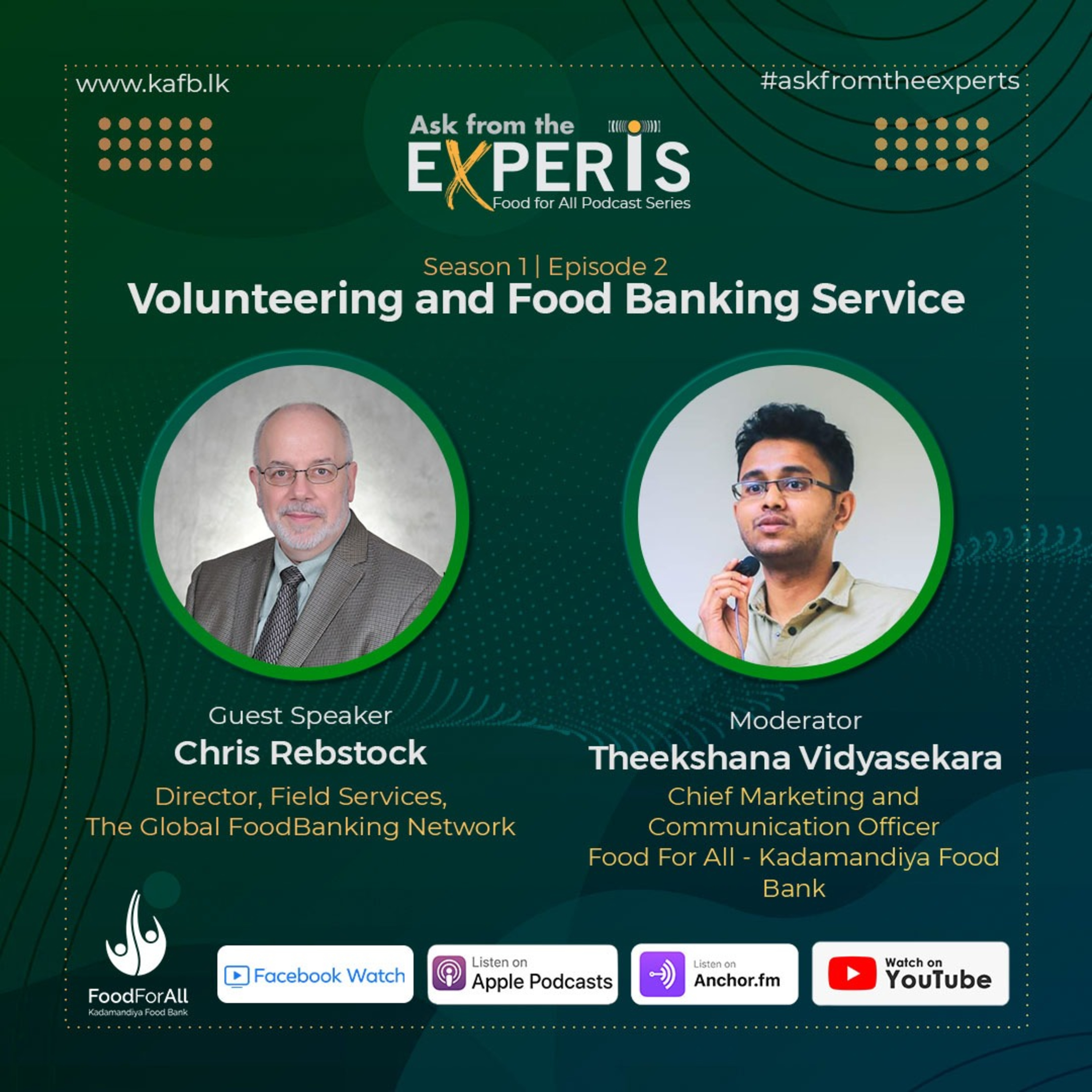 Volunteering and Food Banking Service | Ask from the Expert | Season 01 | Episode 02 | Chris Rebstock episode artwork