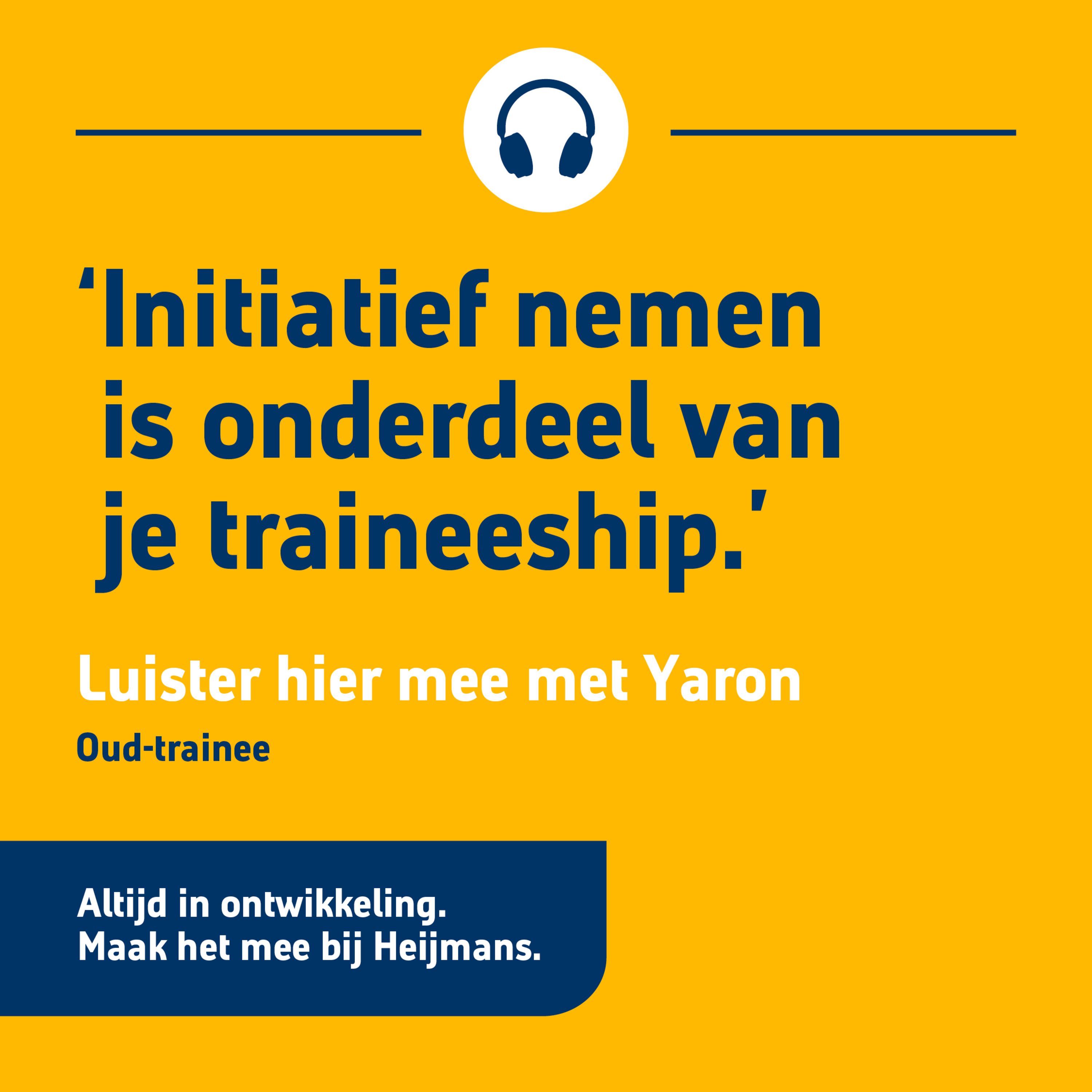 Luister mee met Yaron, (oud) trainee. episode artwork