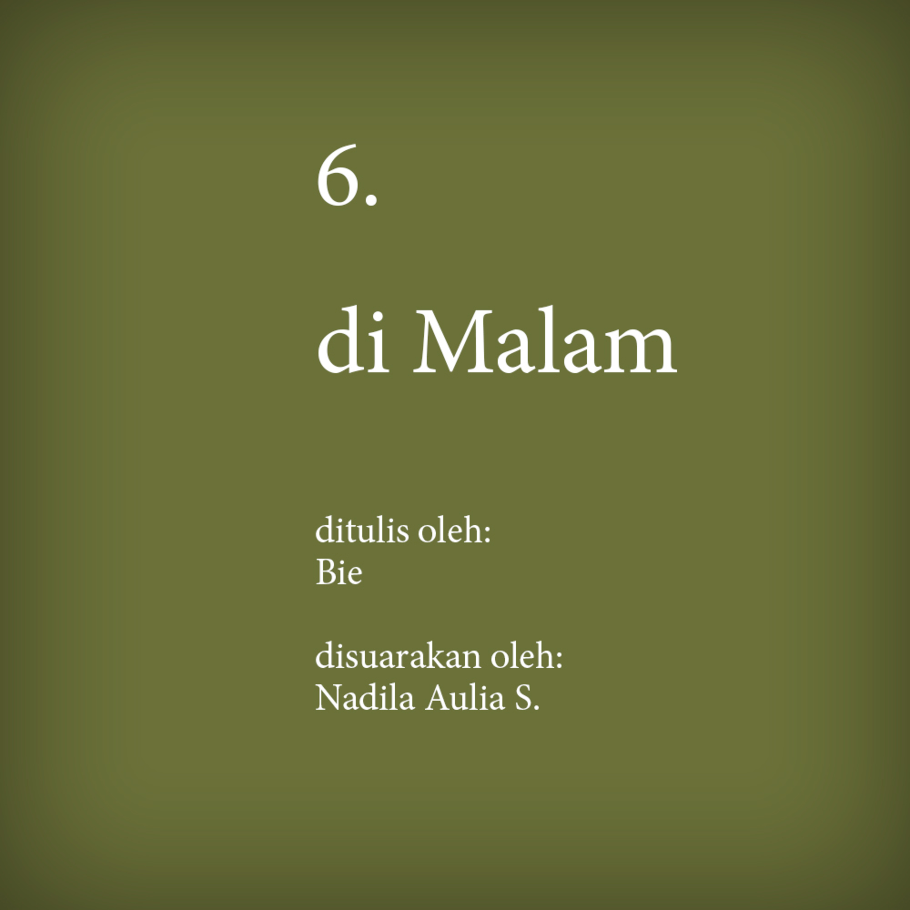 6. di Malam episode artwork