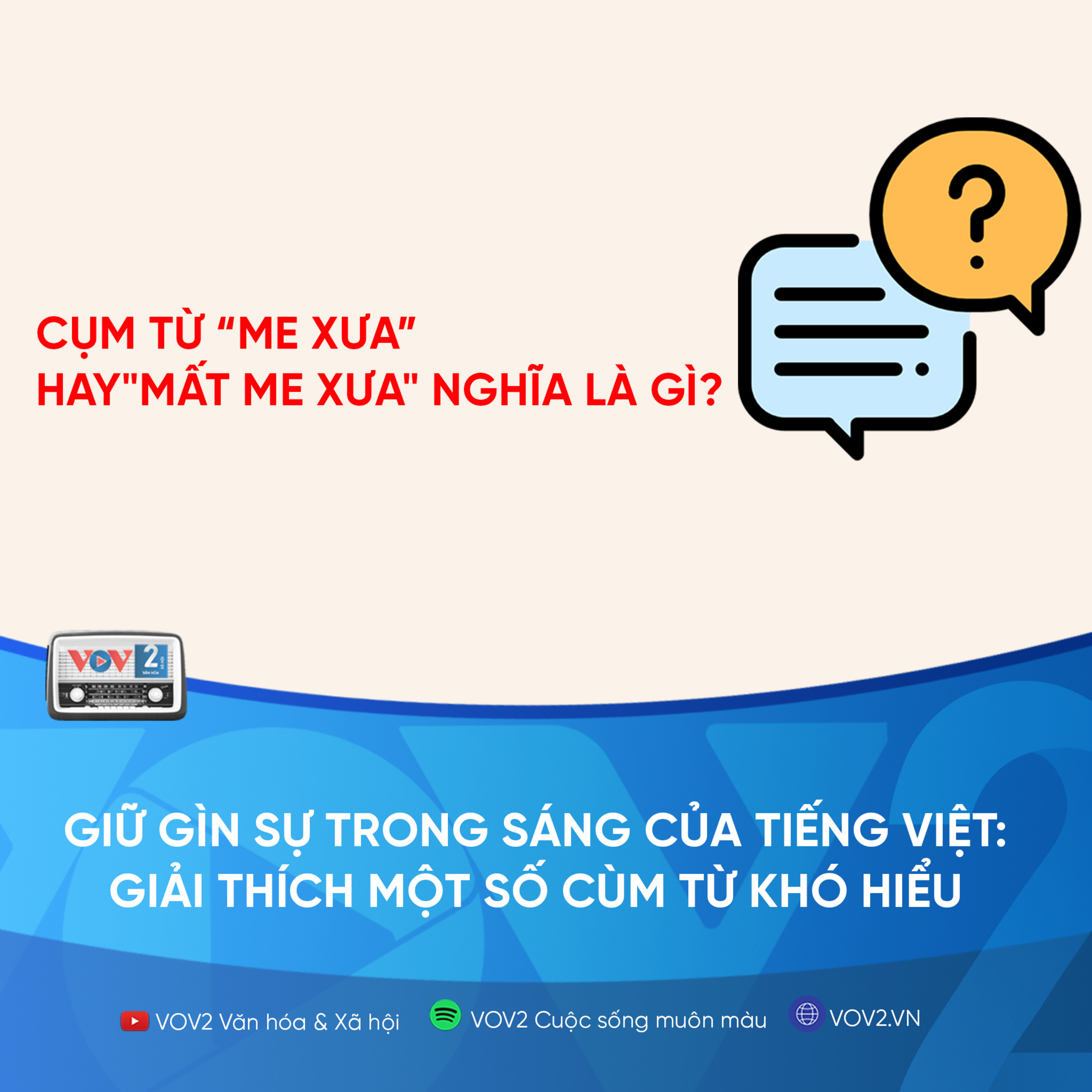 VOV2 - Giữ gìn sự trong sáng của tiếng Việt: Giải thích một số cùm từ khó hiểu episode artwork