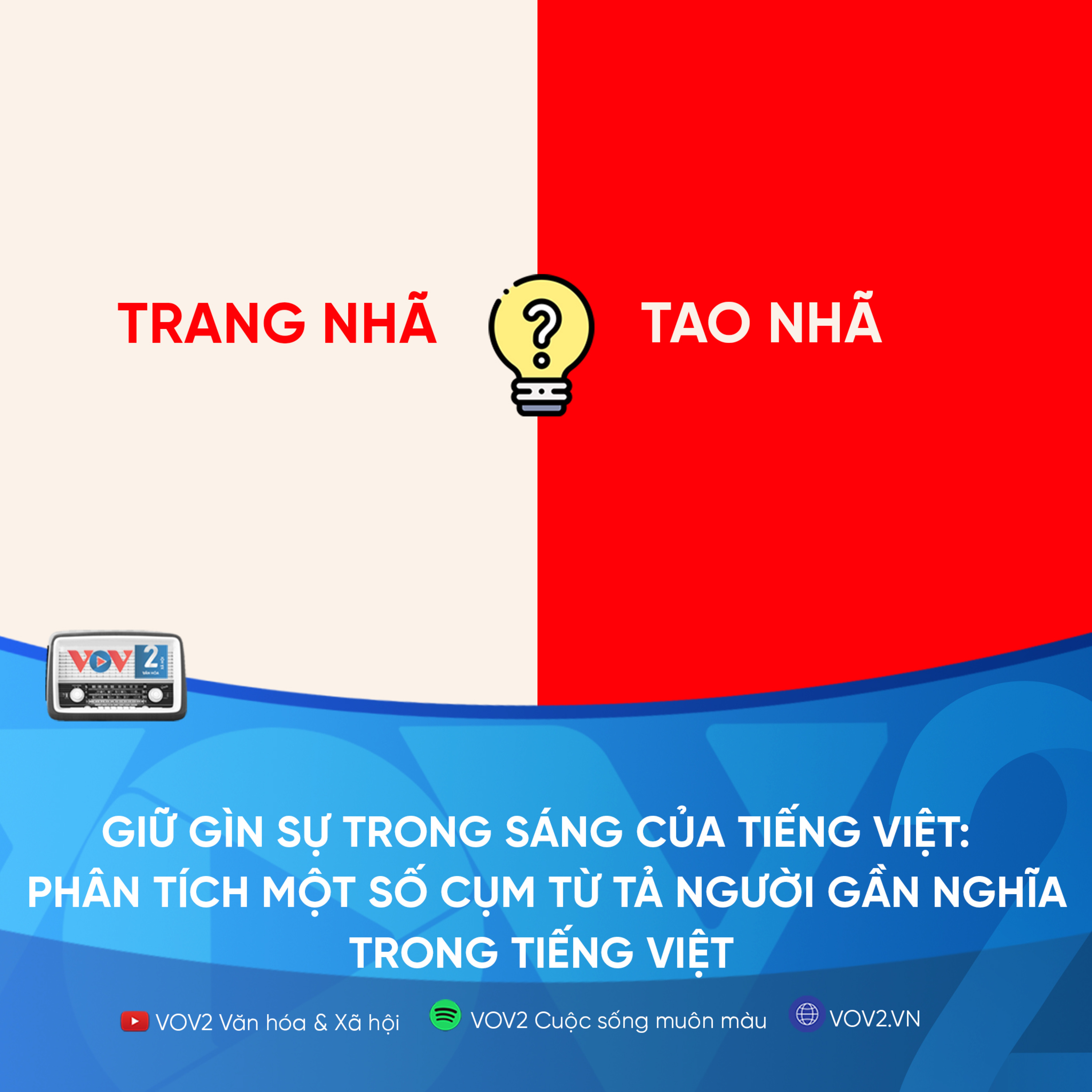 VOV2 - Giữ gìn sự trong sáng của tiếng Việt: Phân tích một số cụm từ tả người gần nghĩa trong tiếng việt episode artwork