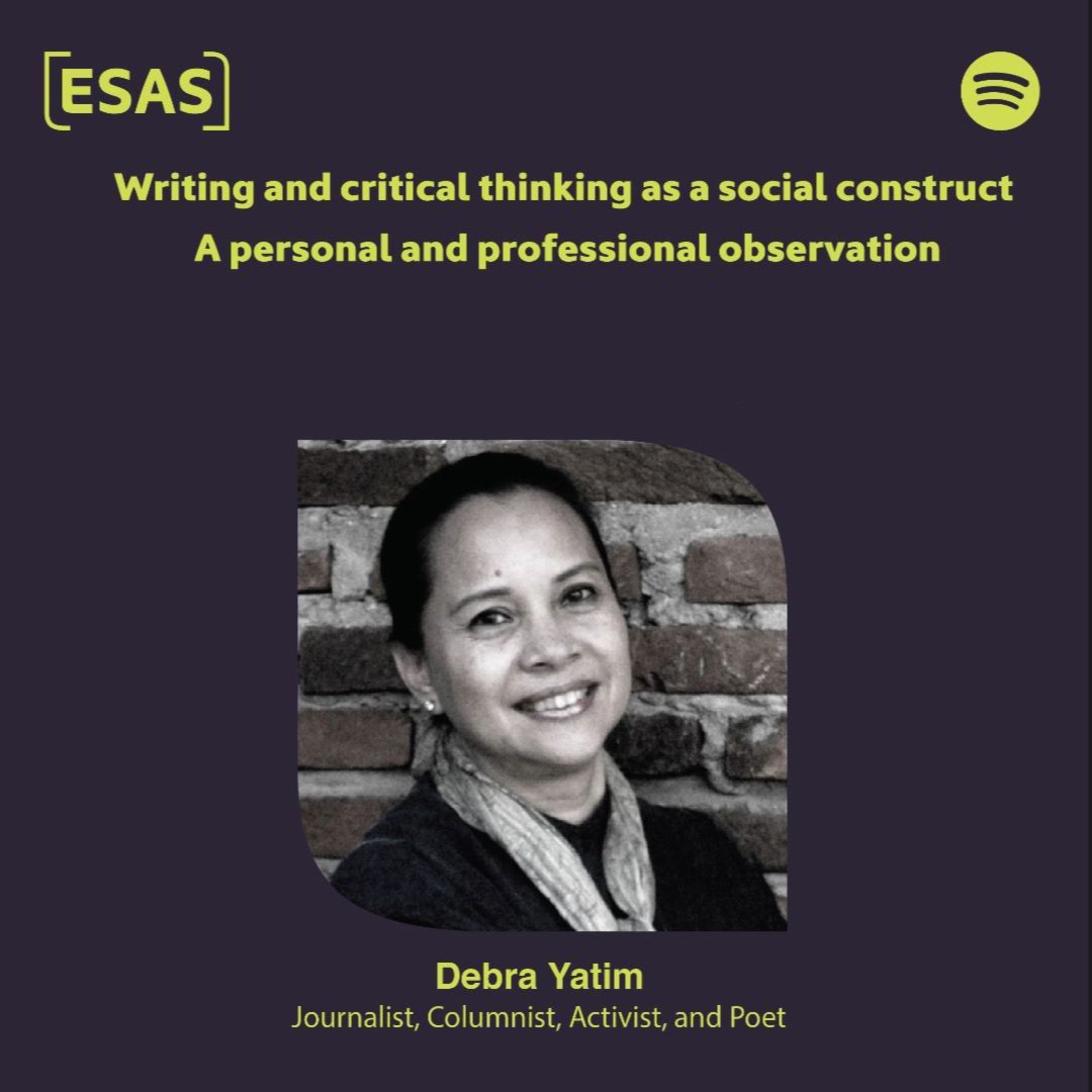 Writing and critical thinking as a social construct: A personal and professional observation episode artwork
