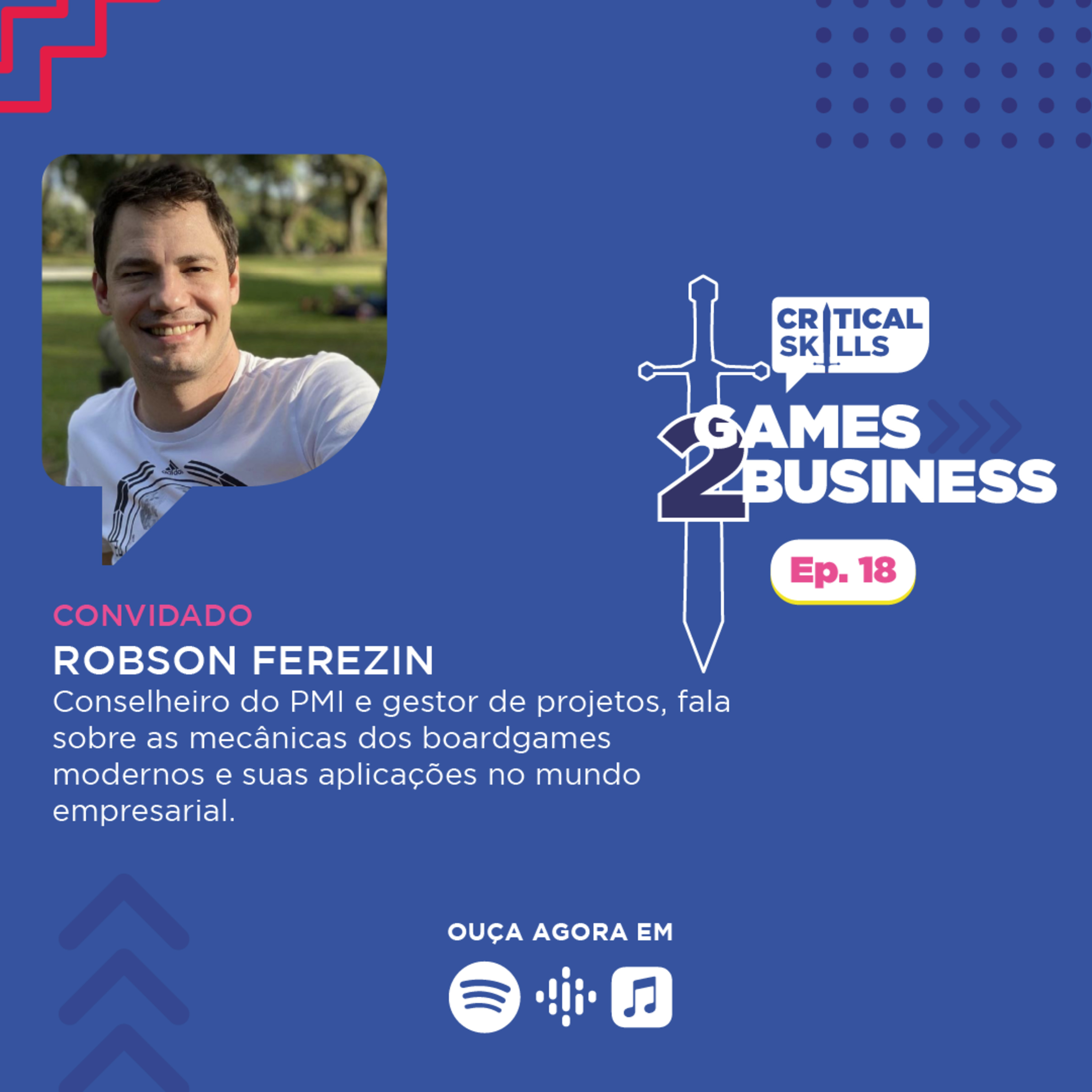 Robson Ferezin está de volta para explicar as mecânicas dos boardgames e sua relação com gerenciamento de projetos episode artwork