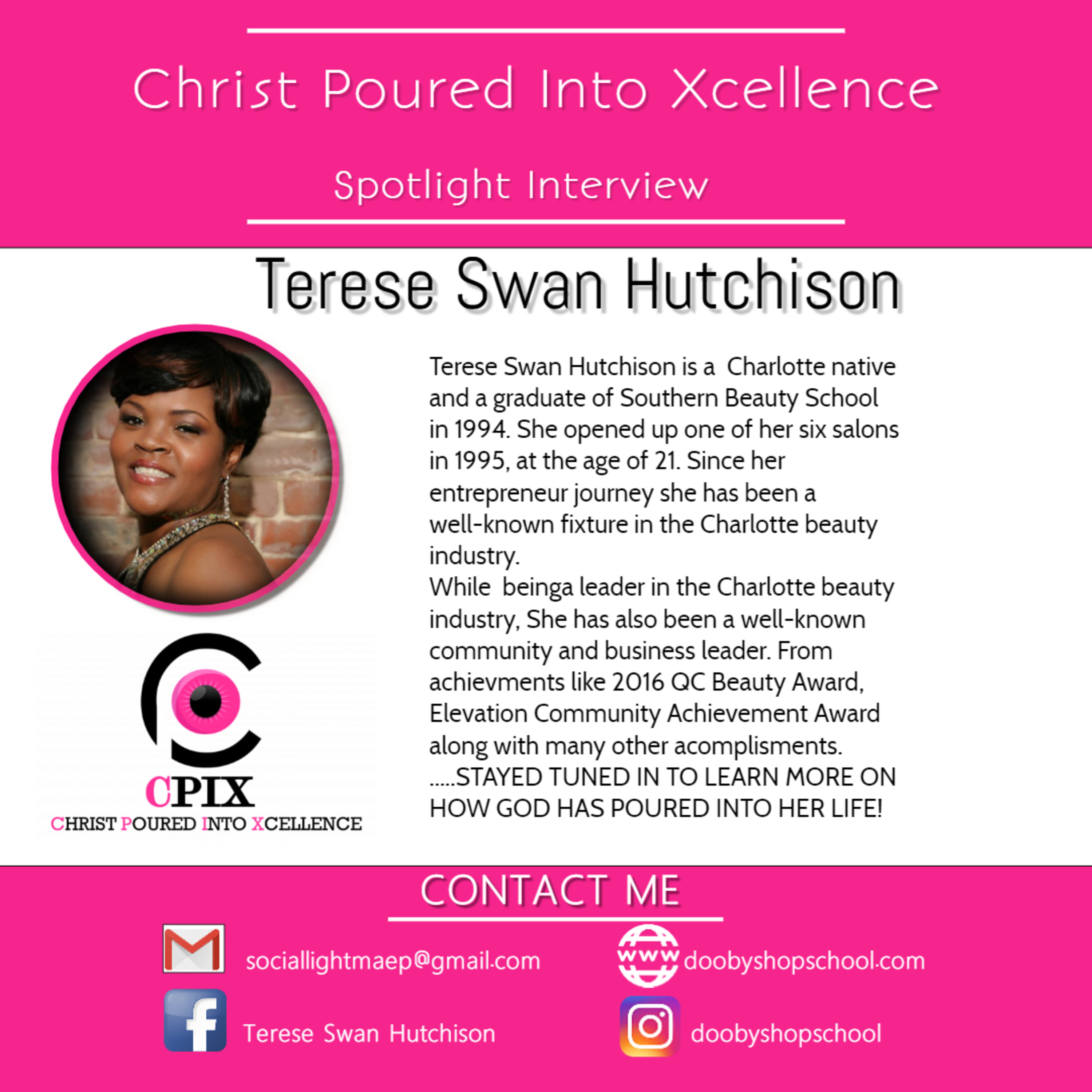 MsCpix Interview with Terese Swan Hutchison of The Dooby Shop Cosmetology School
