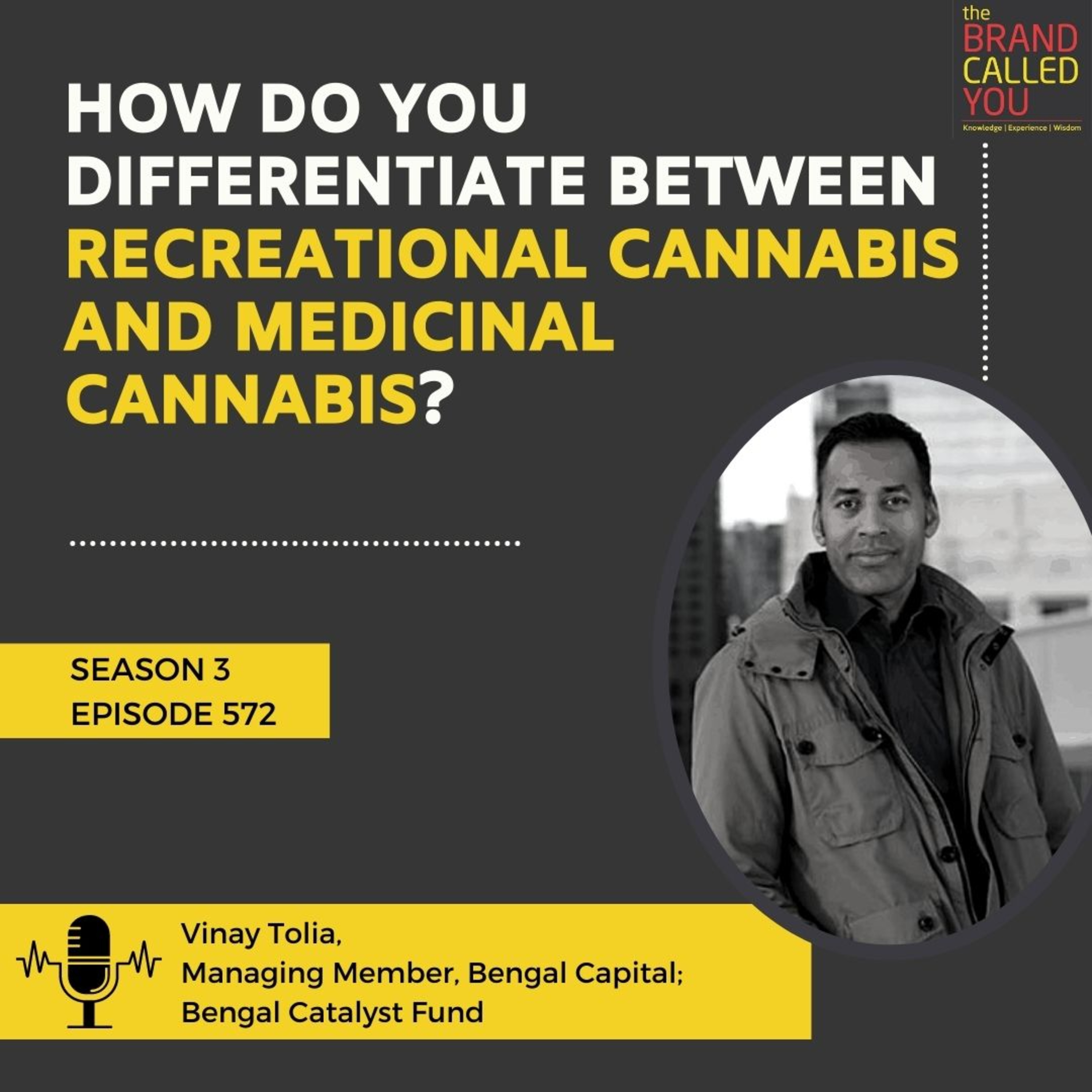 How do you differentiate between recreational cannabis and medicinal cannabis? | Vinay Tolia, Managing Member, Bengal Capital; Bengal Catalyst Fund