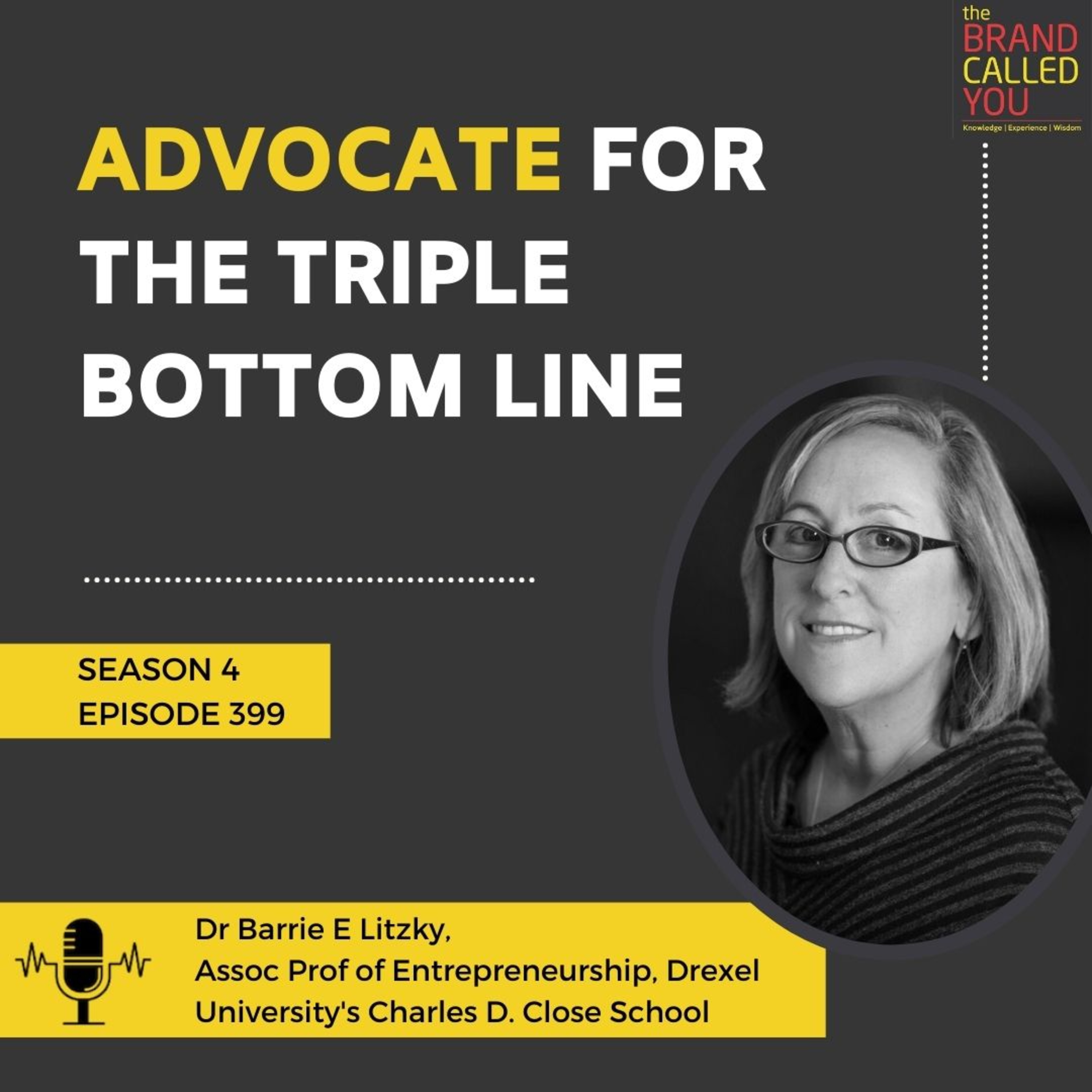 Advocate for the triple bottom line | Dr Barrie E Litzky | Assoc Prof of Entrepreneurship | Drexel University