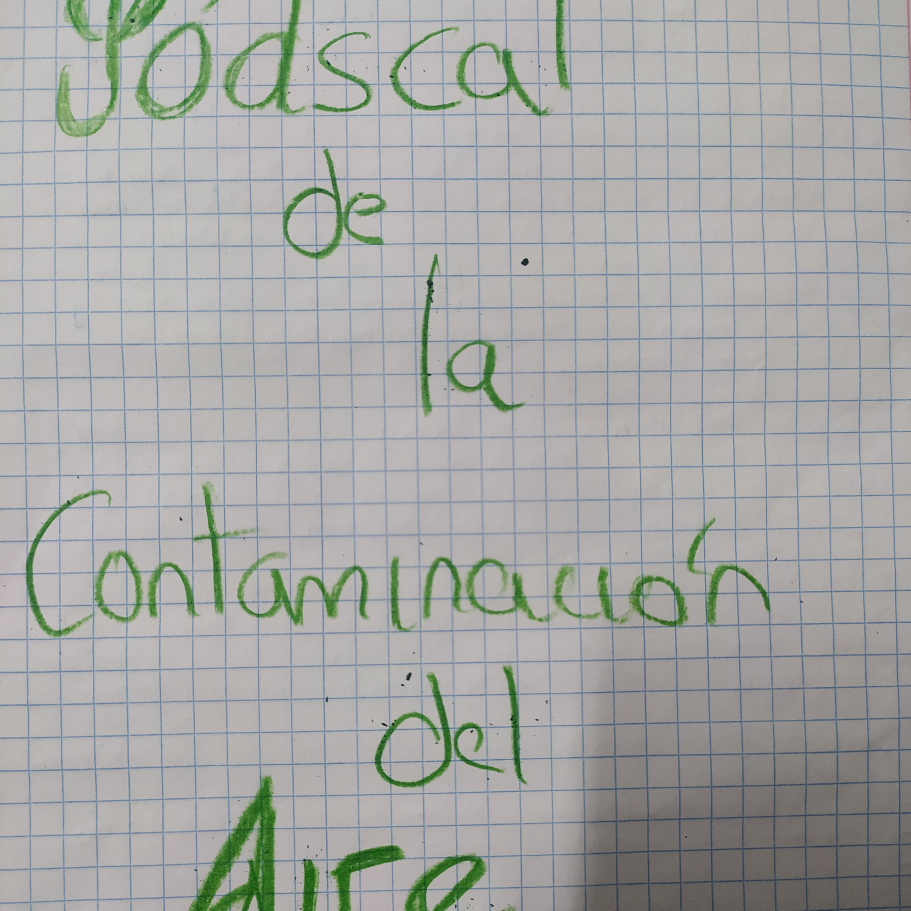 La Contaminación del aire.