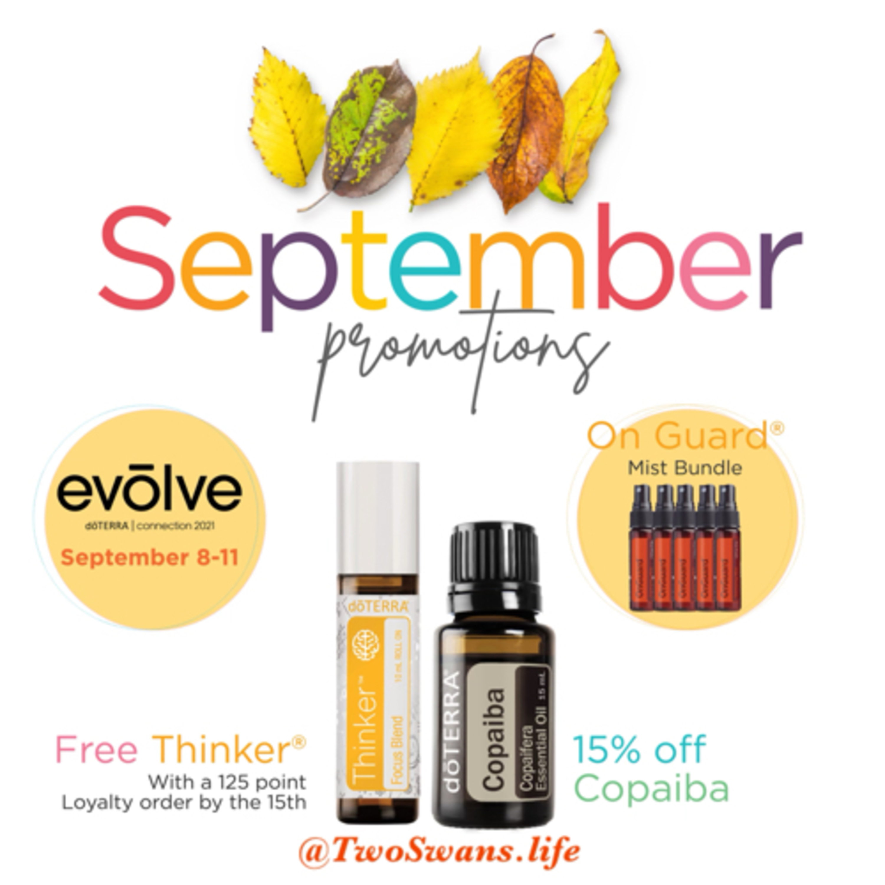 September promotions, Thinker, On Guard Mist Bundles and 15% off a must have!