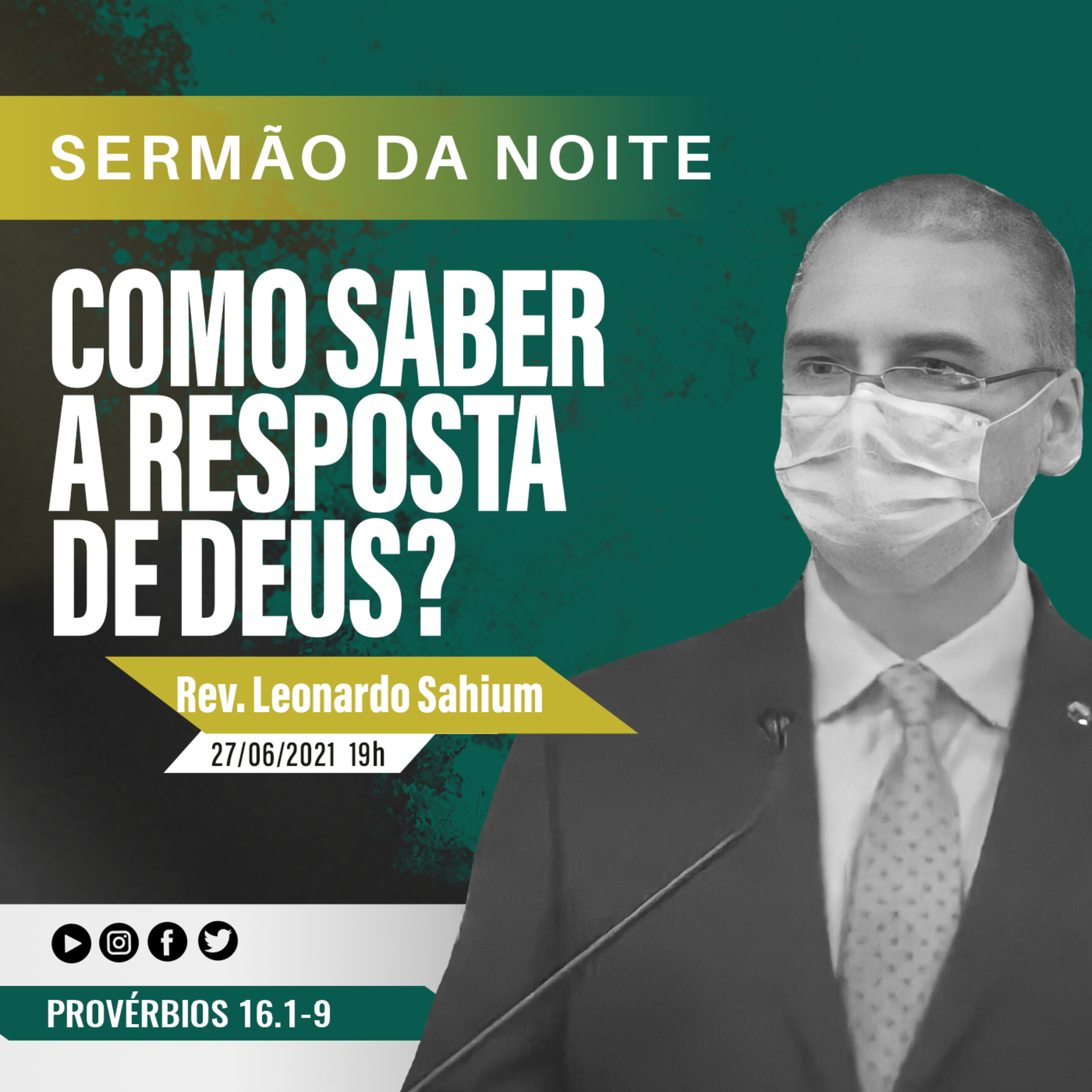 Como saber a resposta de Deus - Provérbios 16.1-9 - Rev. Leonardo Sahium episode artwork
