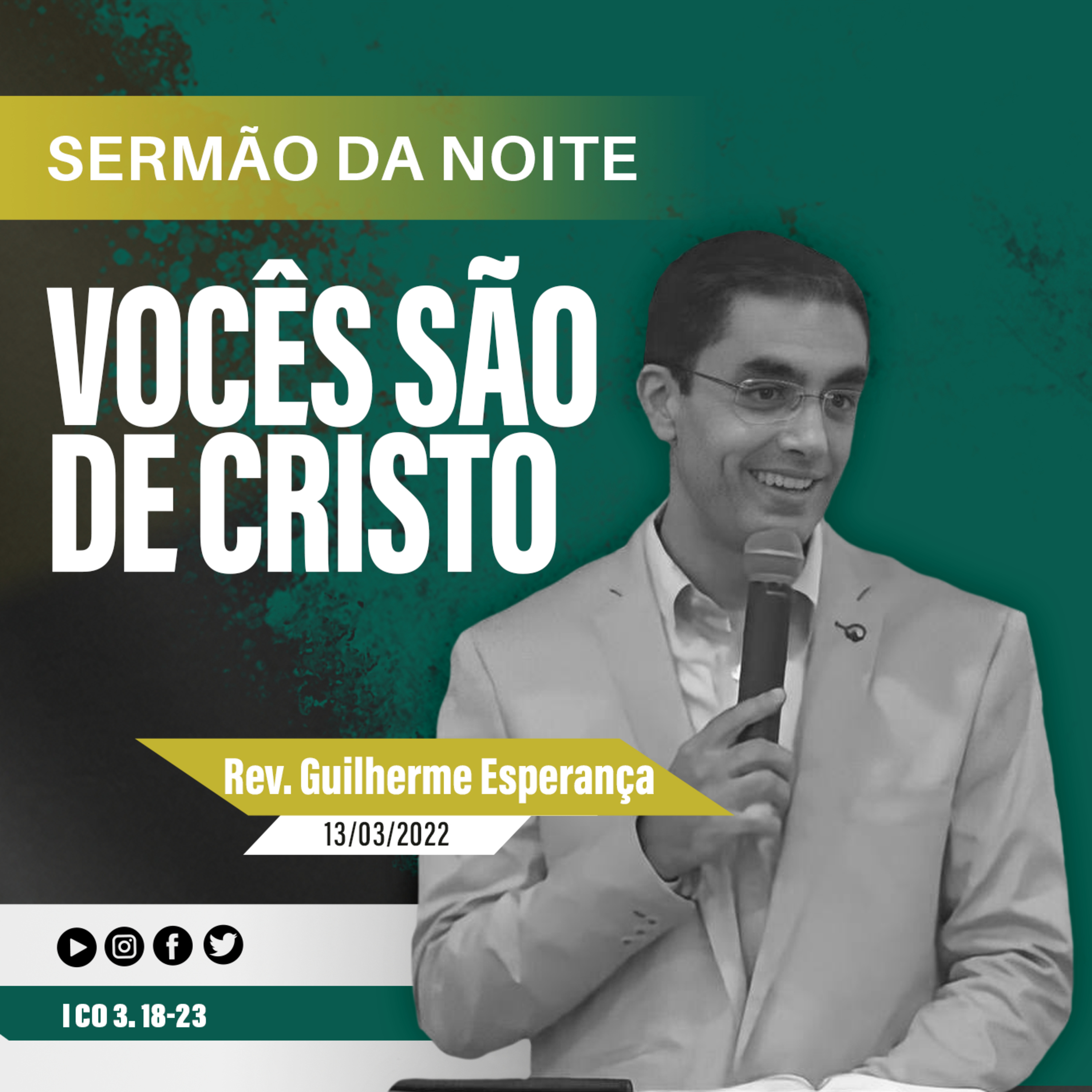 Vocês são de Cristo - I Co 3. 18-23 - Rev Guilherme Esperança episode artwork