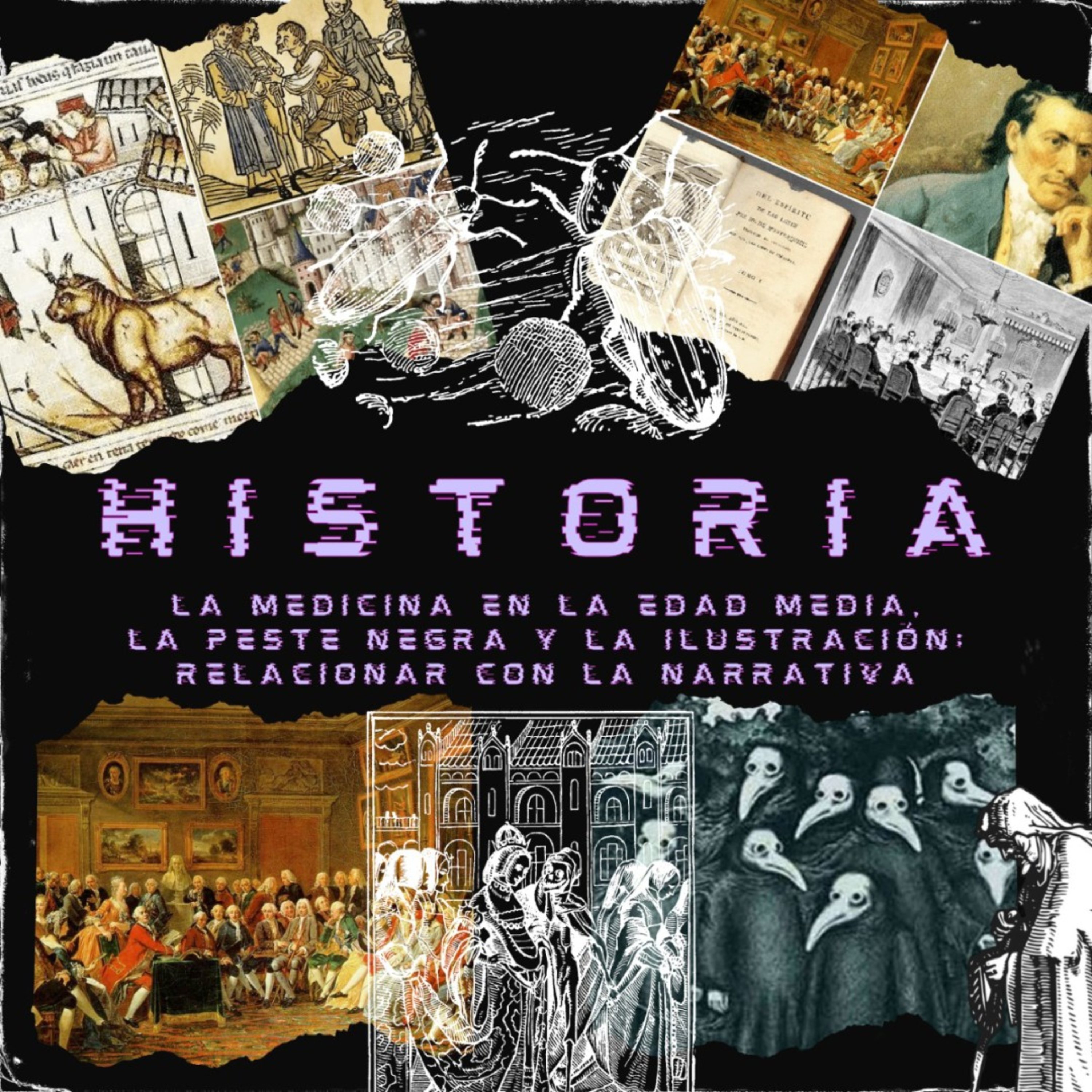 Historia-La medicina en la Edad media,la peste negra y la ilustración en relación con la narrativa episode artwork