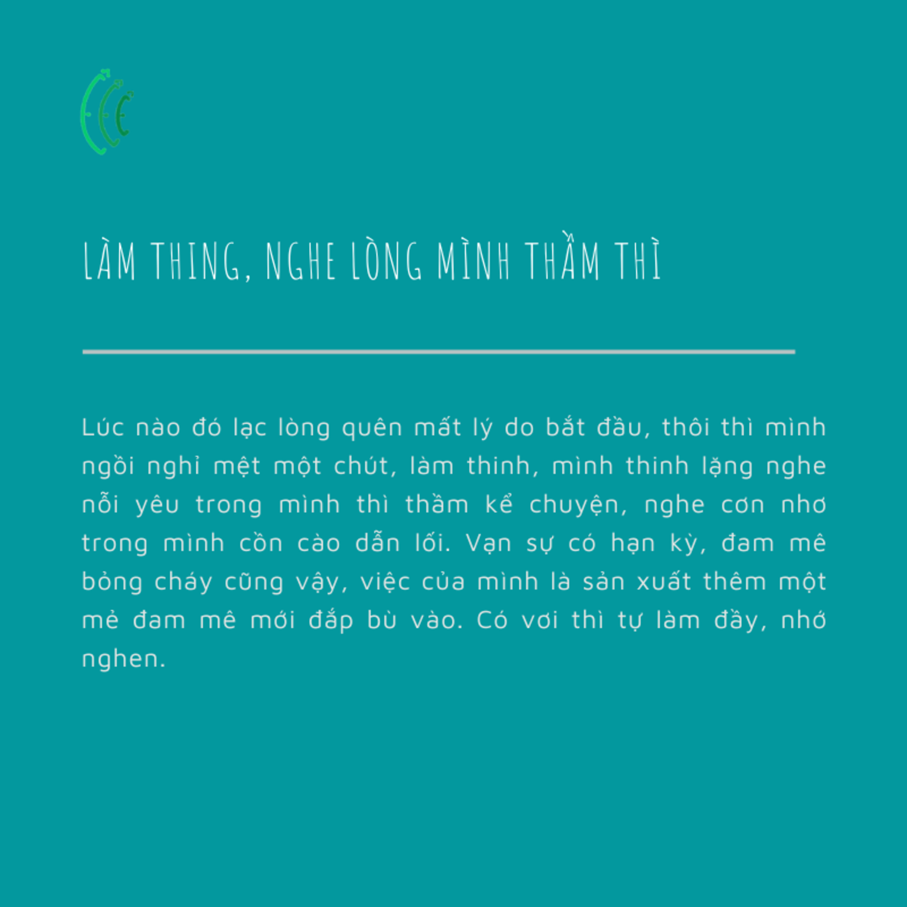 Mình cùng đọc | Làm thinh, nghe lòng mình thầm thì episode artwork