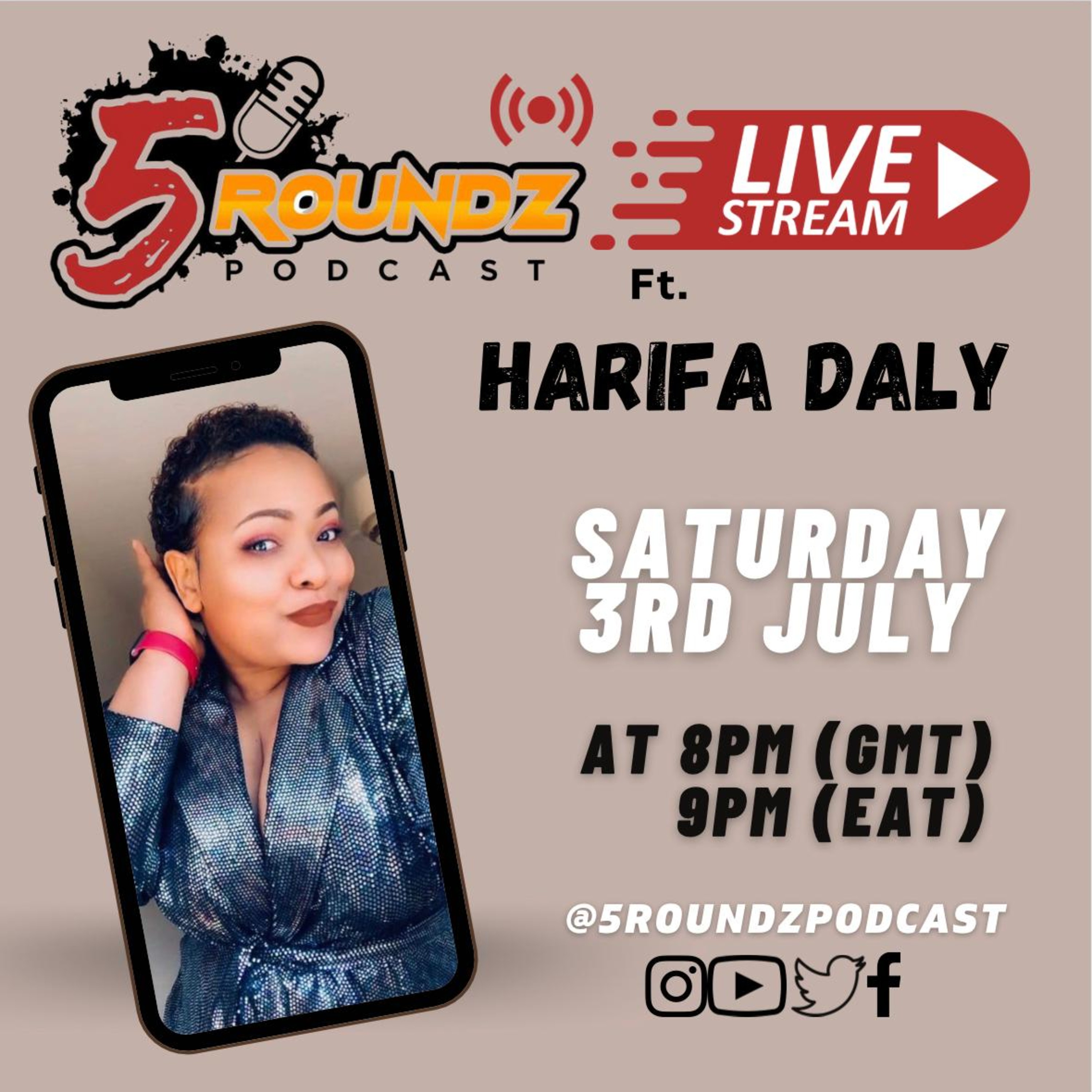 Harifa Daly LIVE on 5 Roundz | Special guest episode artwork
