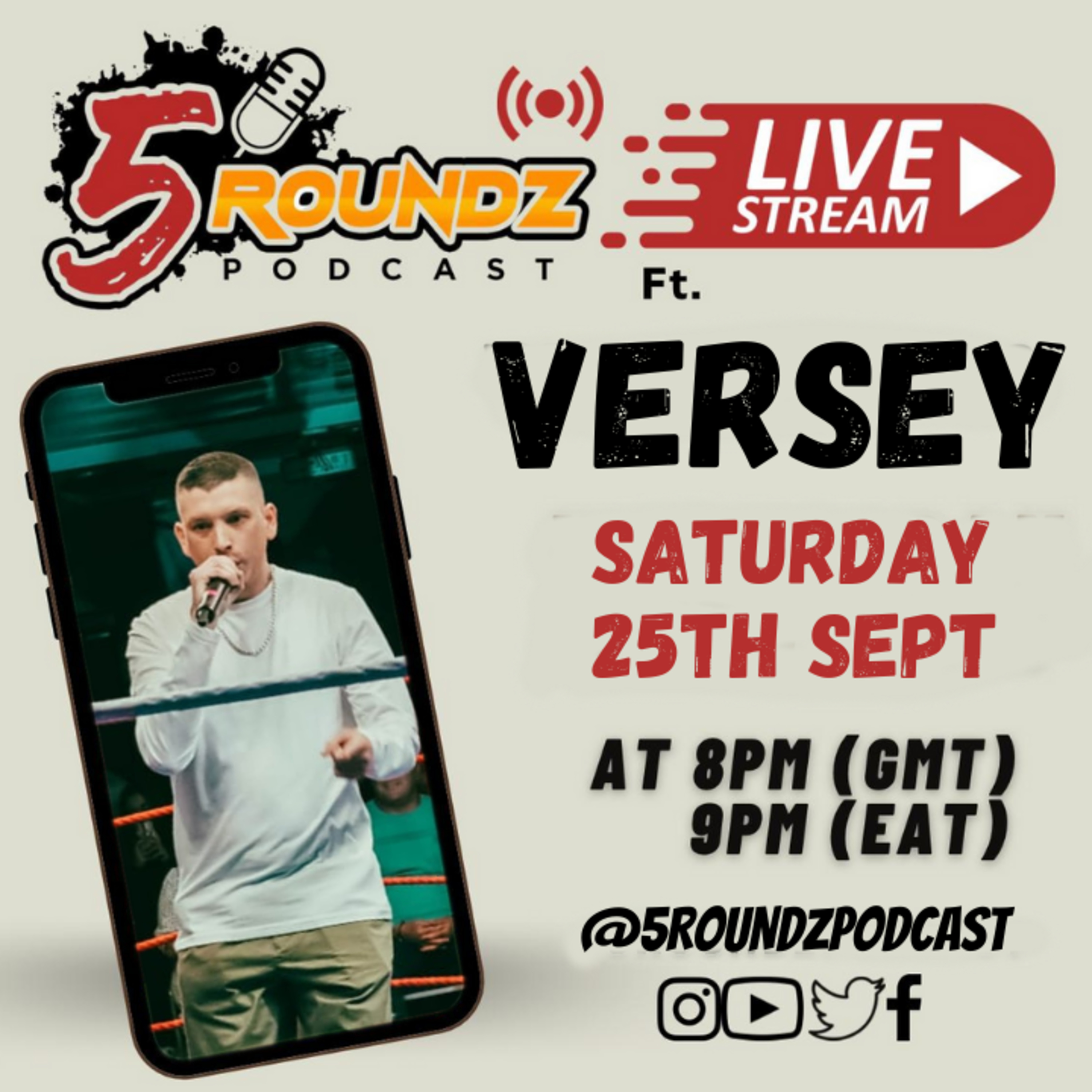Versey Live On 5Roundz | Special Guest episode artwork