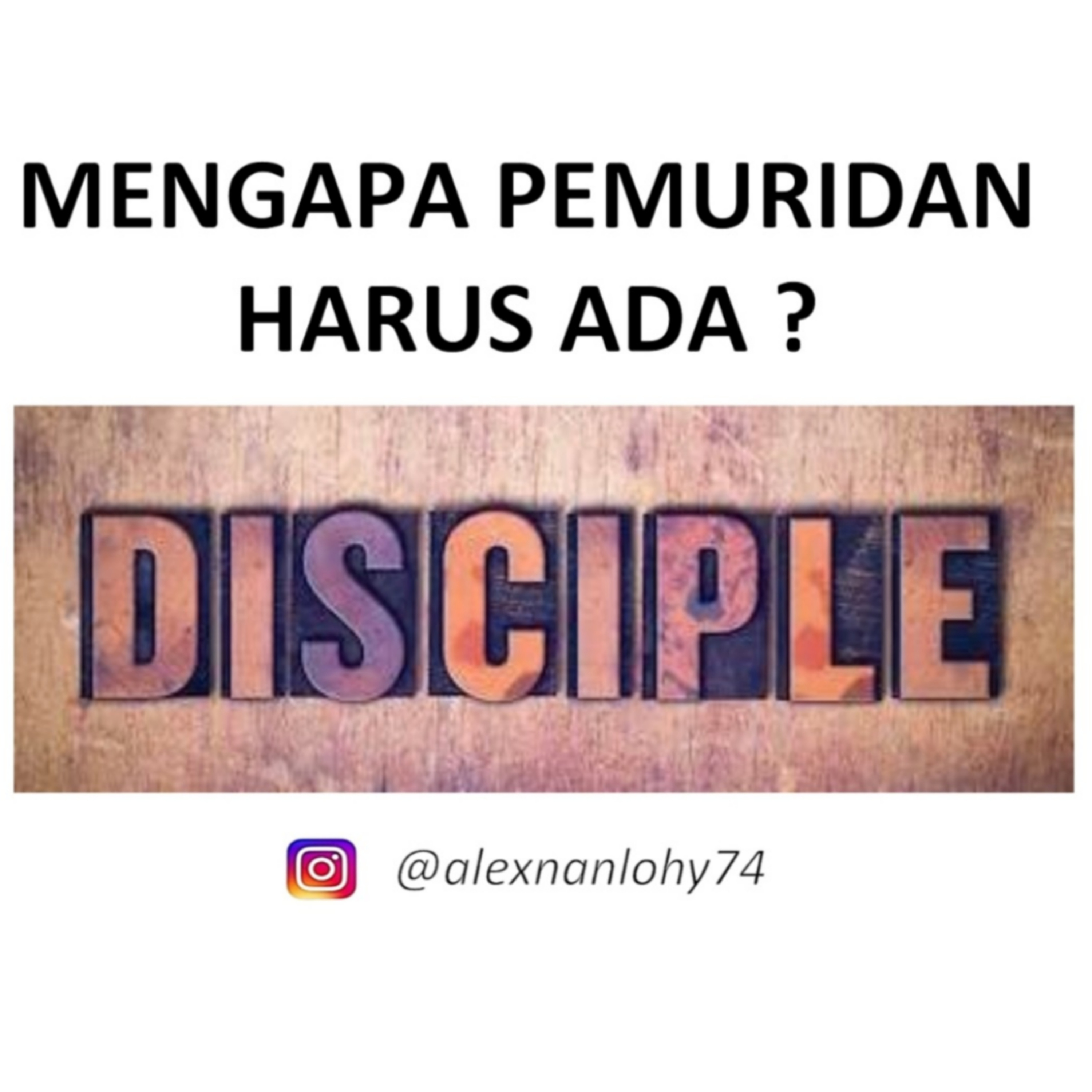 MENGAPA PEMURIDAN HARUS ADA ?