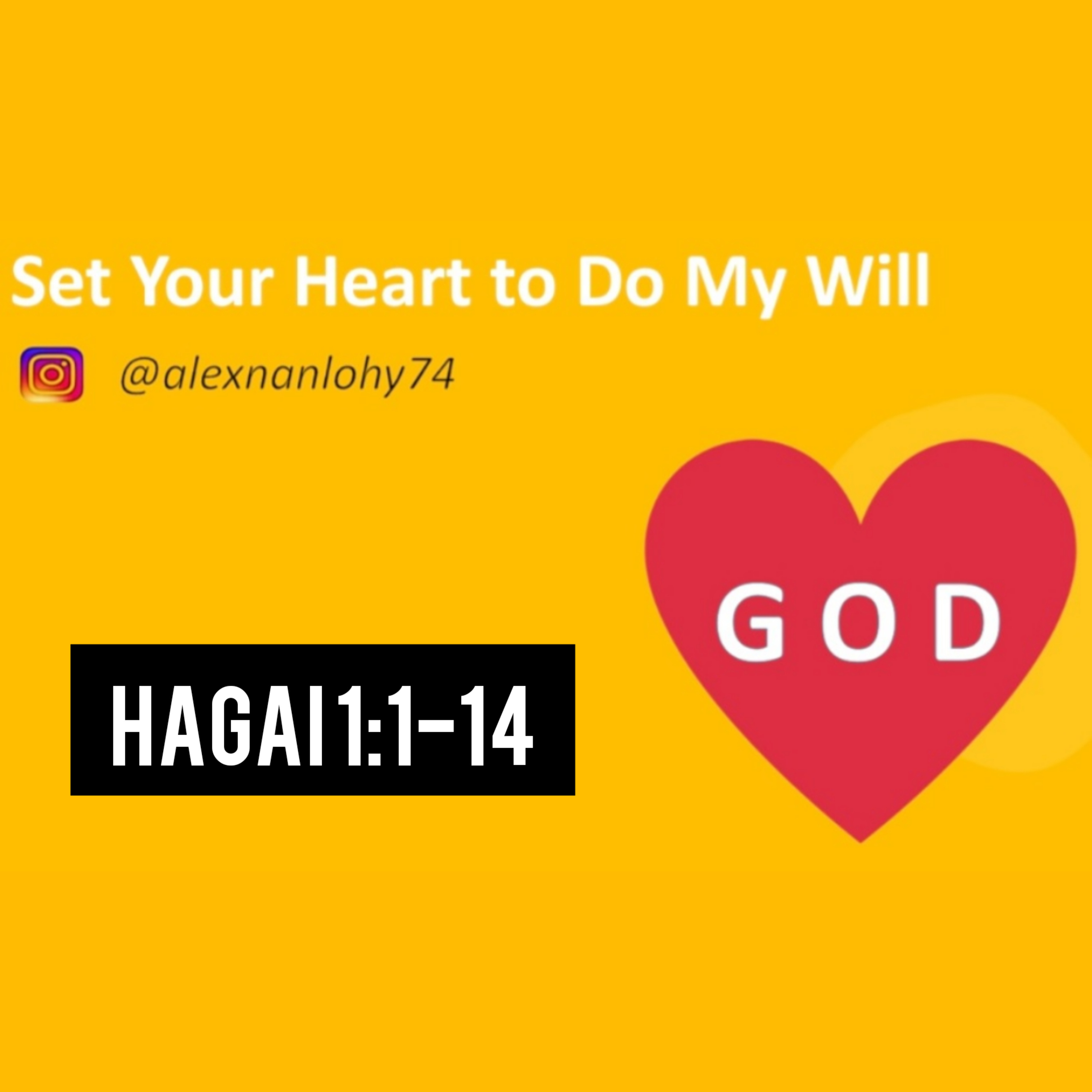 SET YOUR HEART TO DO GOD'S WILL - HAGAI 1:1-14 episode artwork