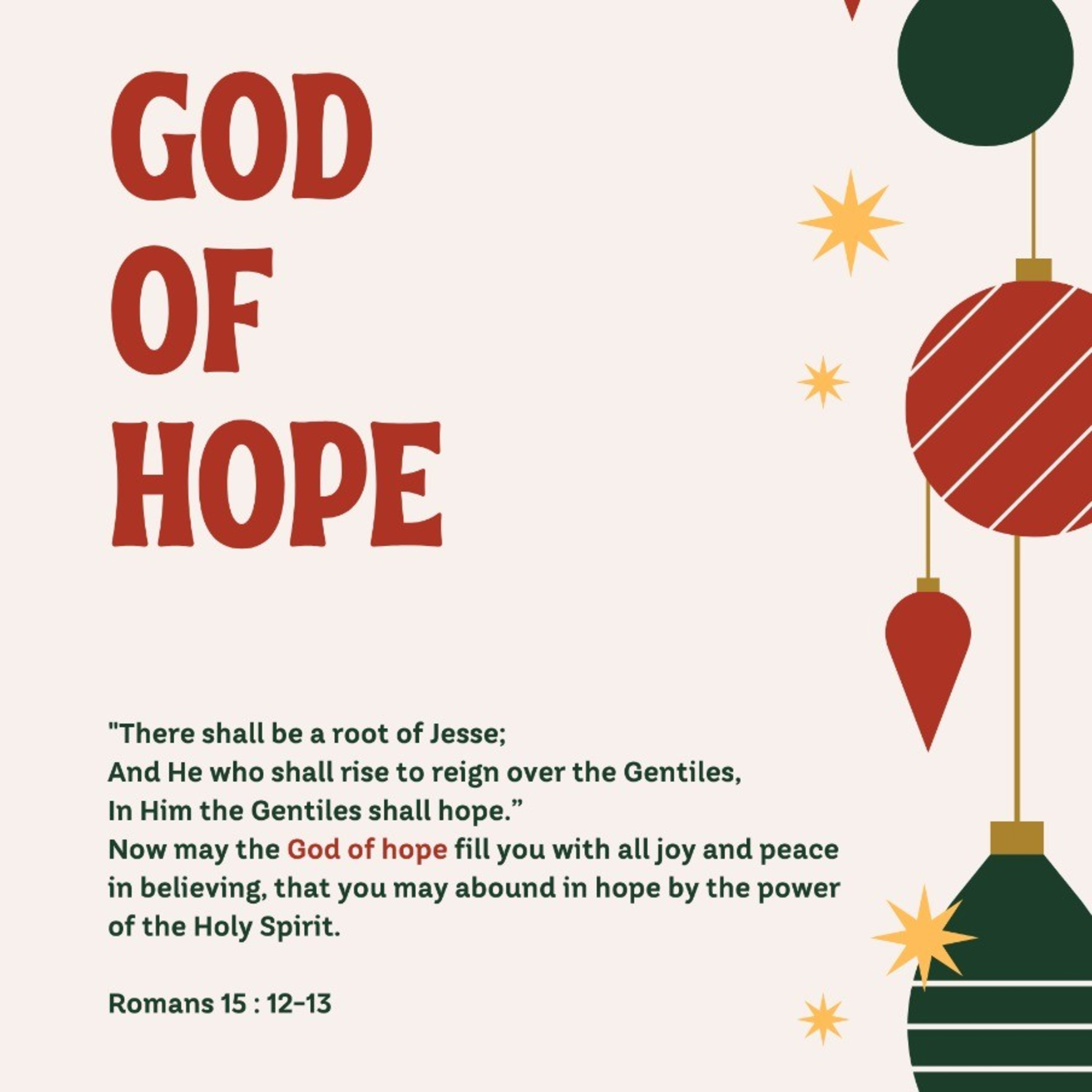 GOD OF HOPE - Roma 15:12-13 episode artwork