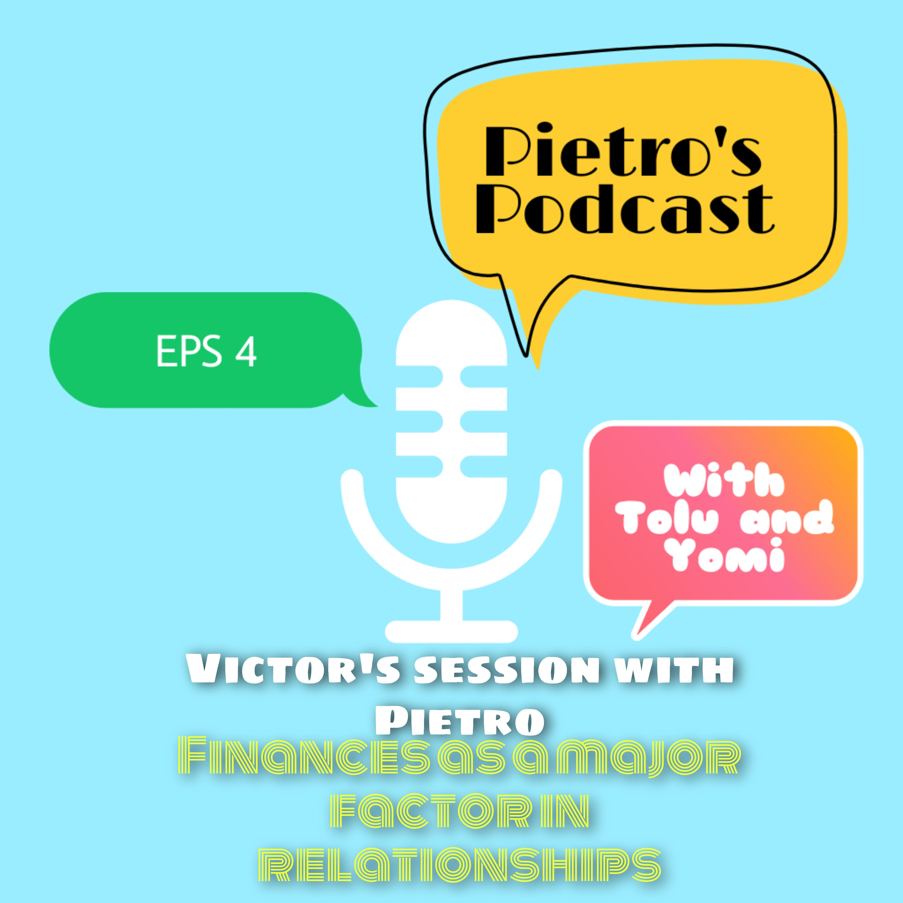 Victor's session with pietro(finances as a major factor in relationships) with Tolu and Yomi episode artwork