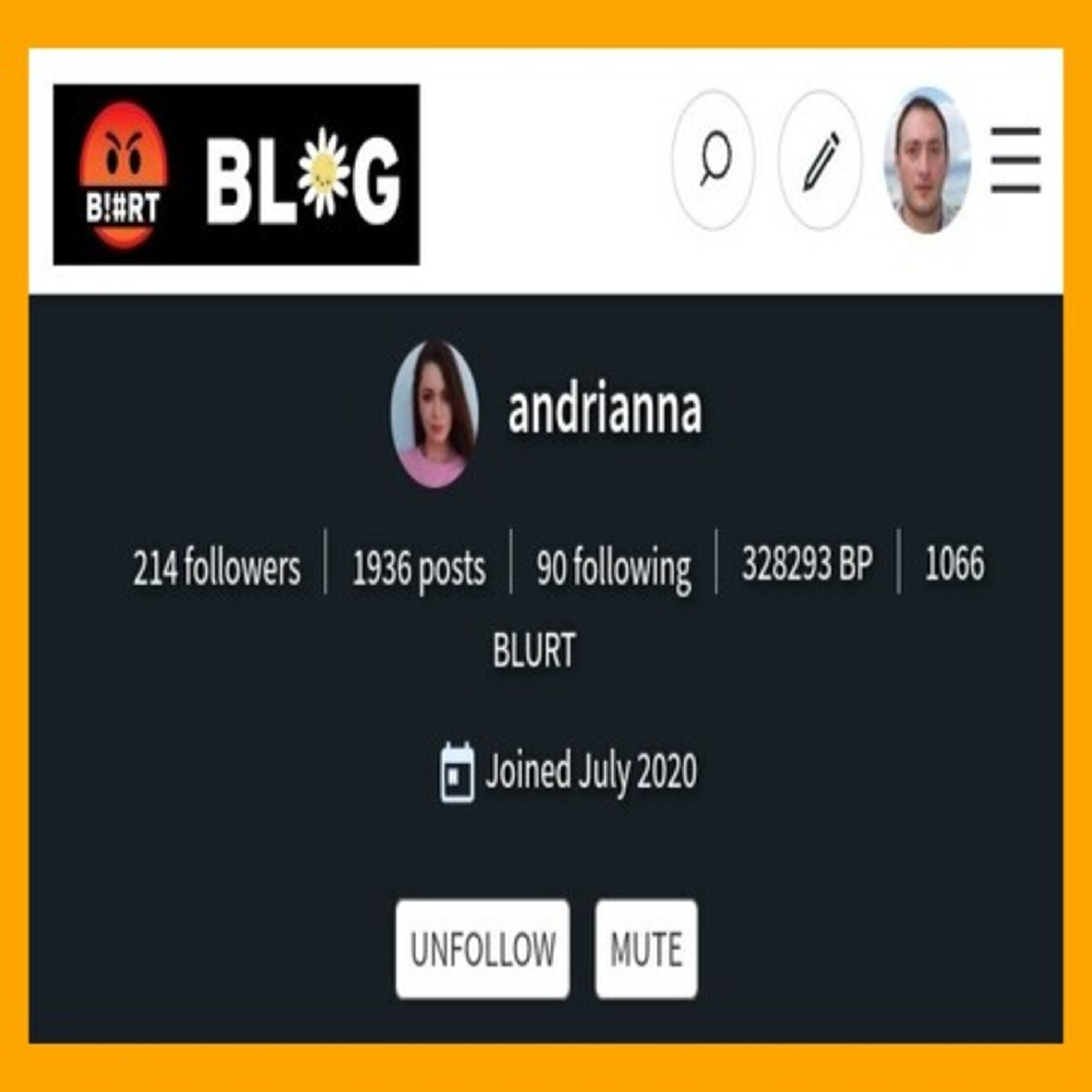 The Blurtcast Spotlight - @andrianna episode artwork