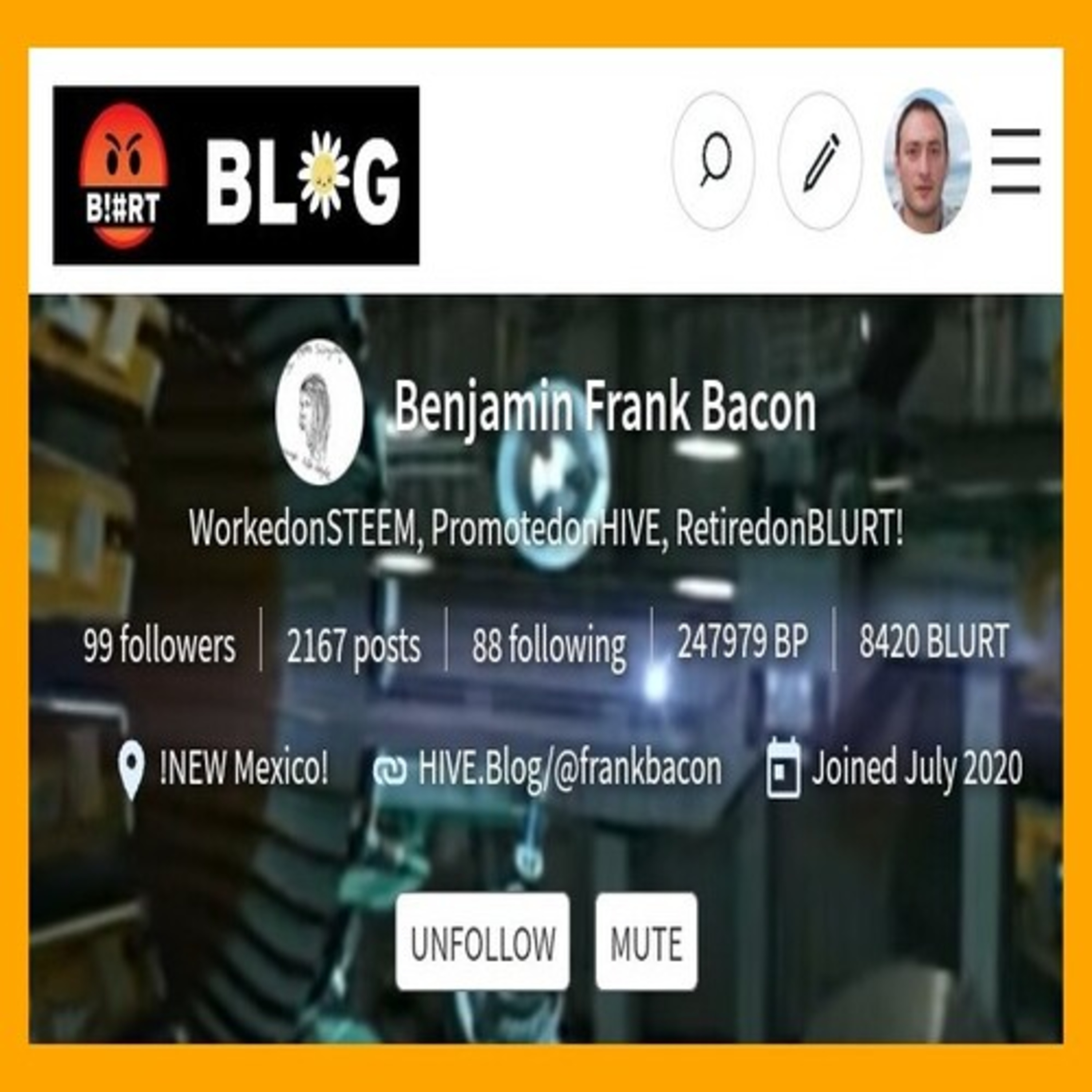 The Blurtconnect Spotlight - @frankbacon episode artwork