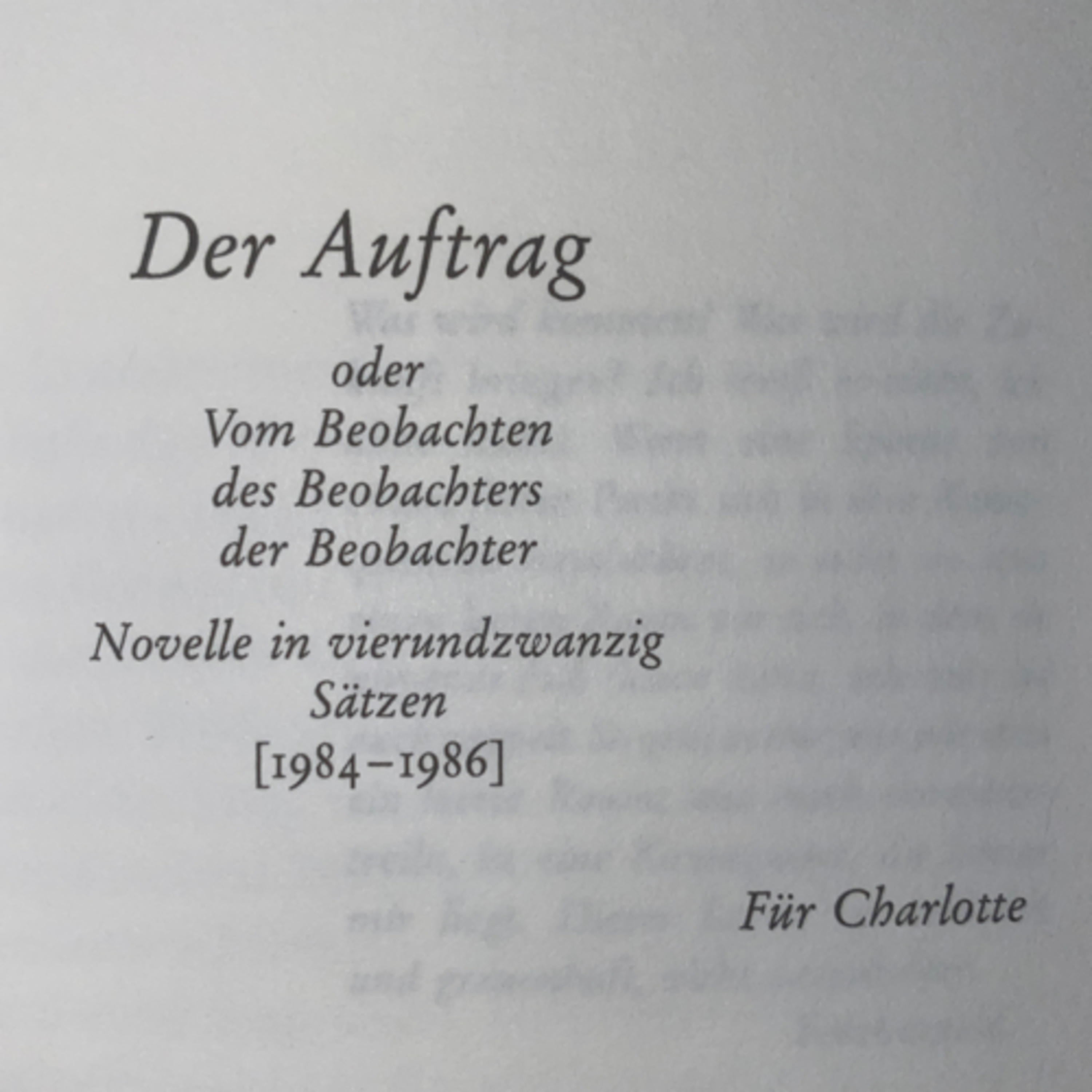 Der Auftrag oder Vom Beobachten des Beobachters der Beobachter, Friedrich Dürrenmatt episode artwork