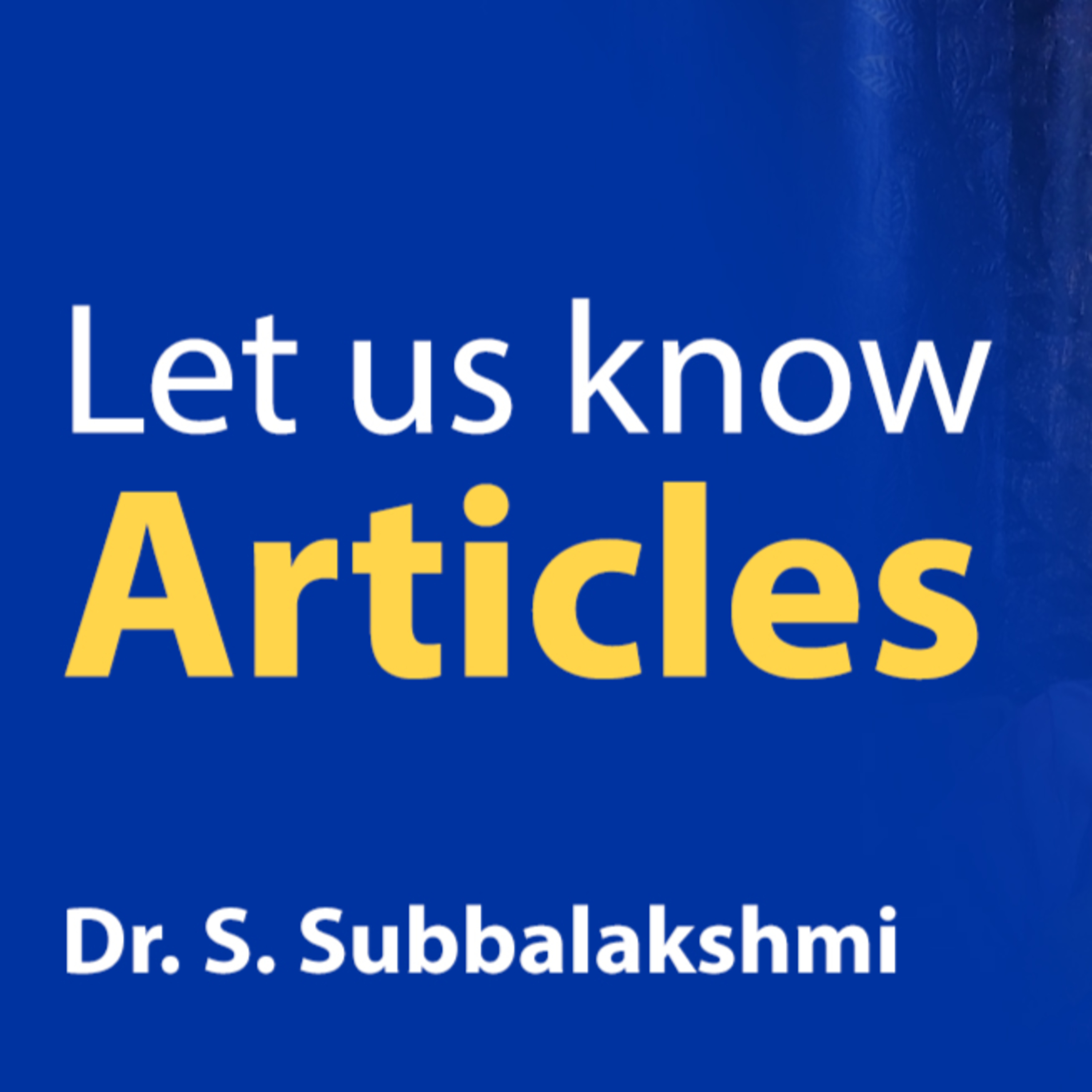 Let us know Articles!!!