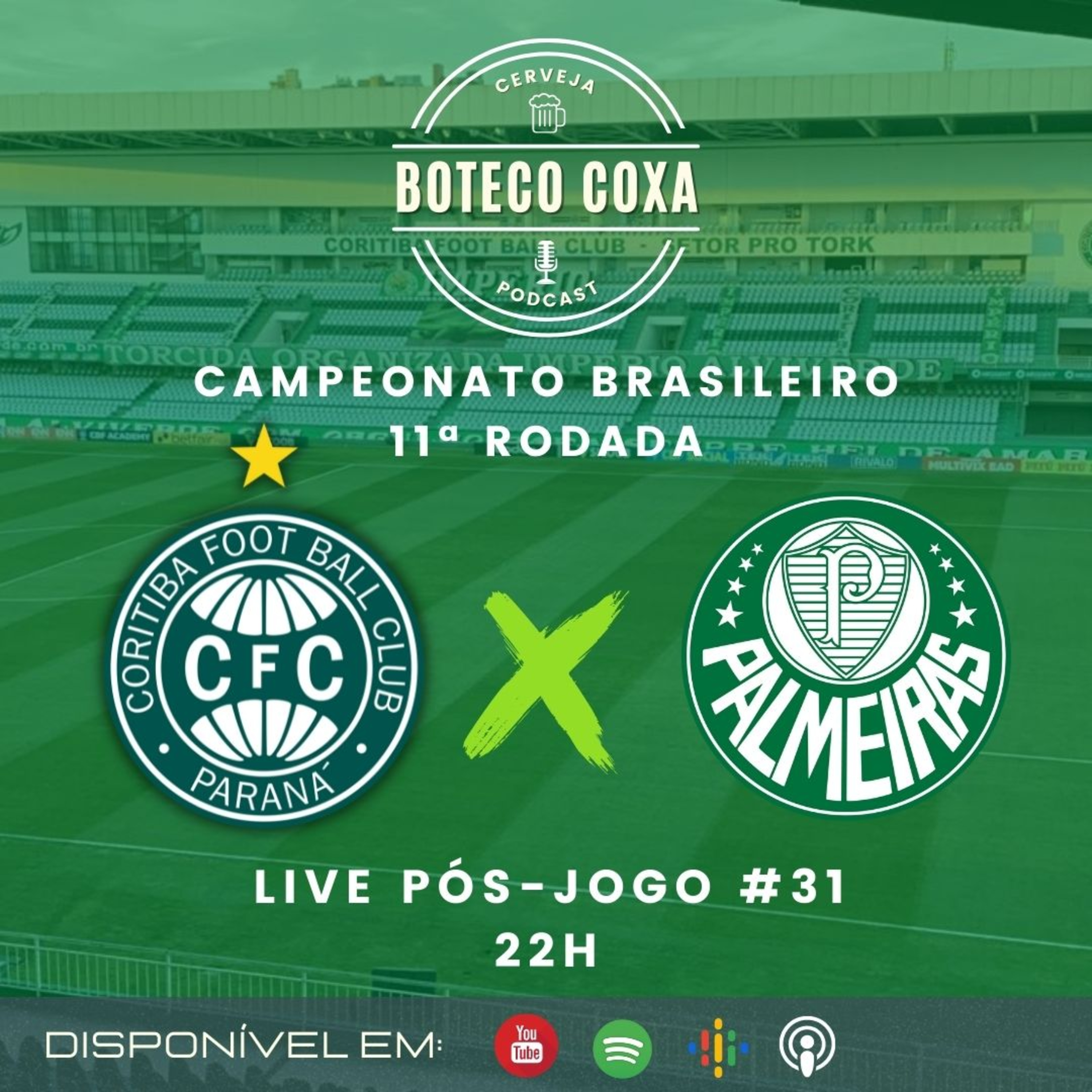 Boteco Coxa Podcast | PÓS-JOGO | CORITIBA 0x2 PALMEIRAS #31 episode artwork