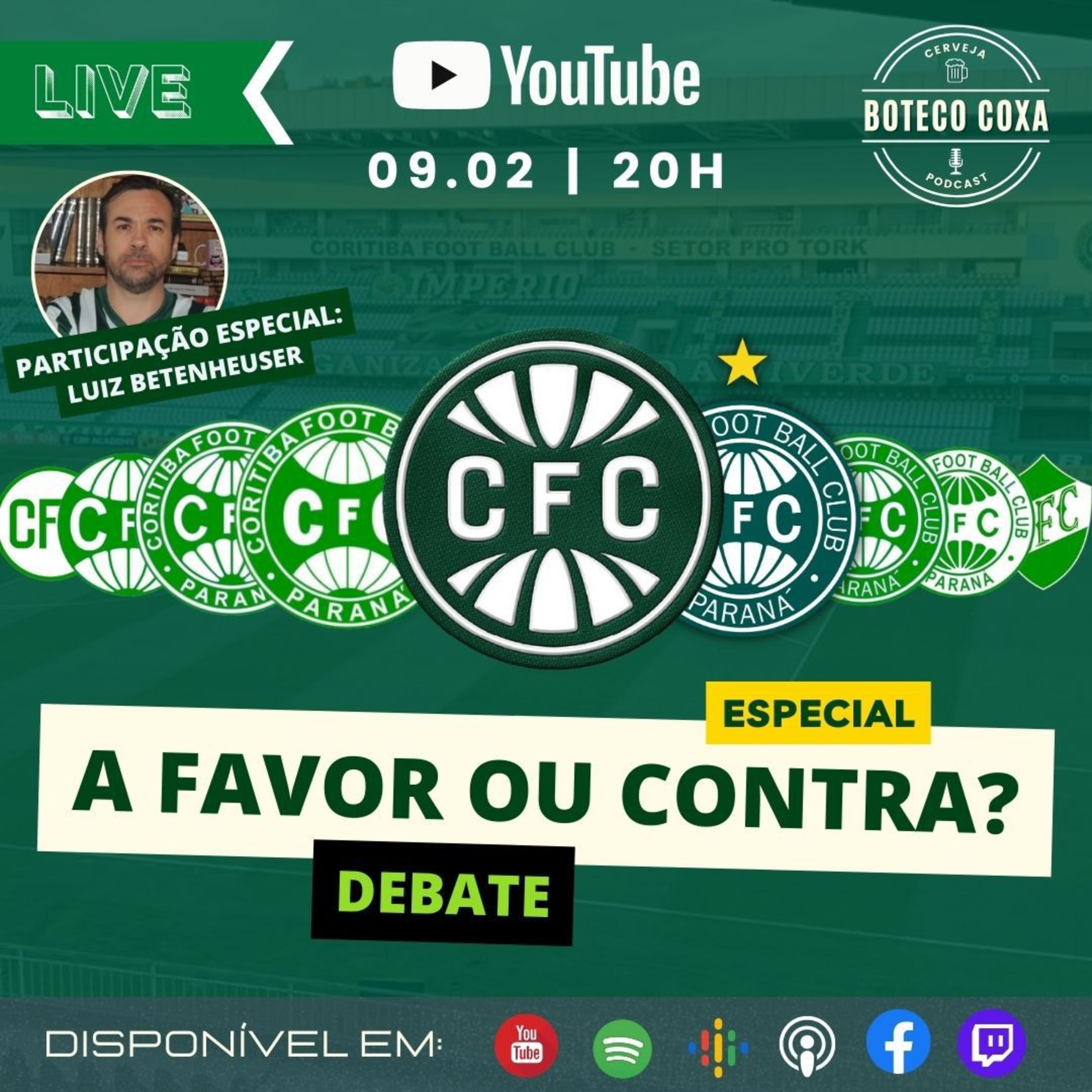 DEBATE SOBRE O PROJETO DO NOVO ESCUDO DO CORITIBA | Boteco Coxa Podcast episode artwork