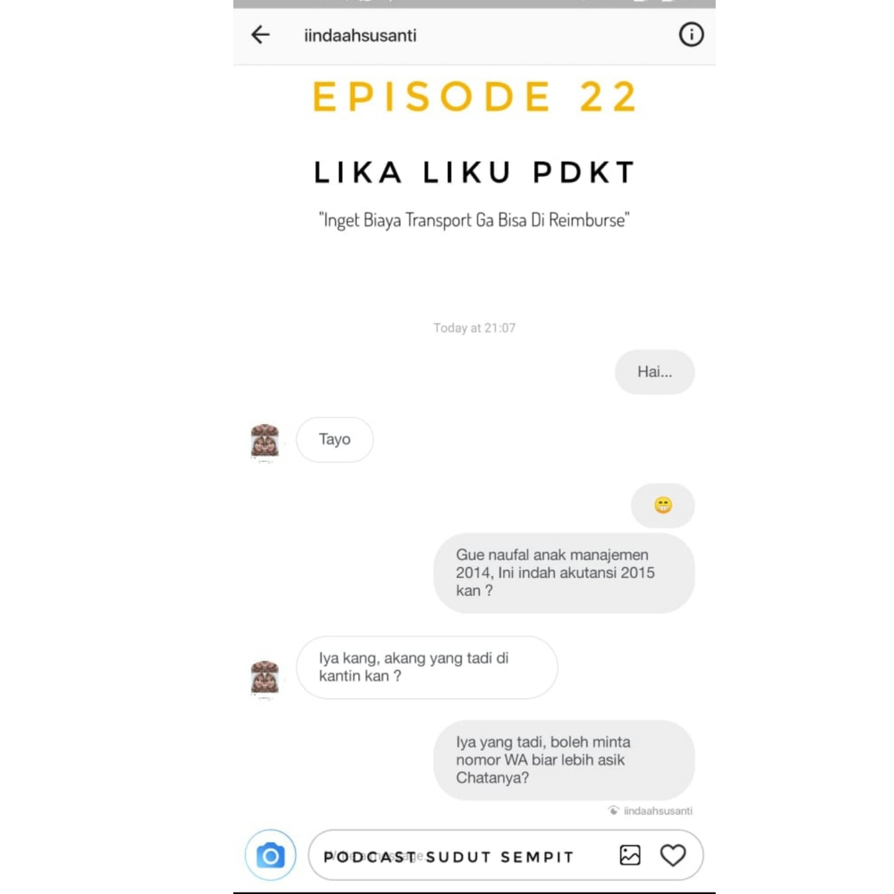 Podcast Sudut Sempit