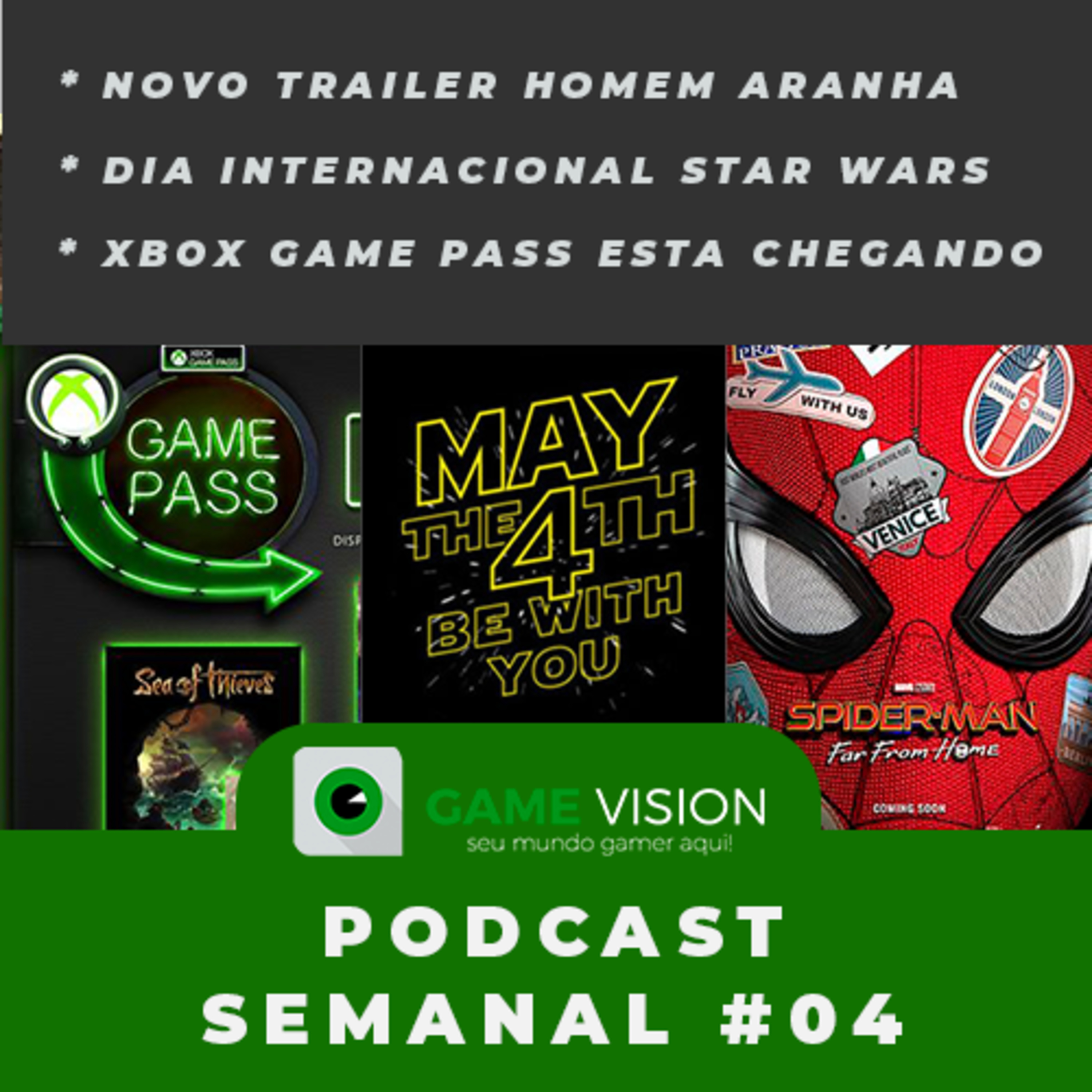 PODCAST SEMANAL #04 – VINGADORES: ULTIMATO ULTRAPASSA TITANIC, STAR WARS DAY, GOT TEM OUTRO EPISÓDIO VAZADO, ASSASSIN'S CREED VIKING É FALSO E MAIS PODCAST SEMANAL #04 – VINGADORES: ULTIMATO ULTRAPASSA TITANIC, STAR WARS DAY, GOT TEM OUTRO EPISÓDIO VAZADO, ASSASSIN'S CREED VIKING É FALSO E MAIS