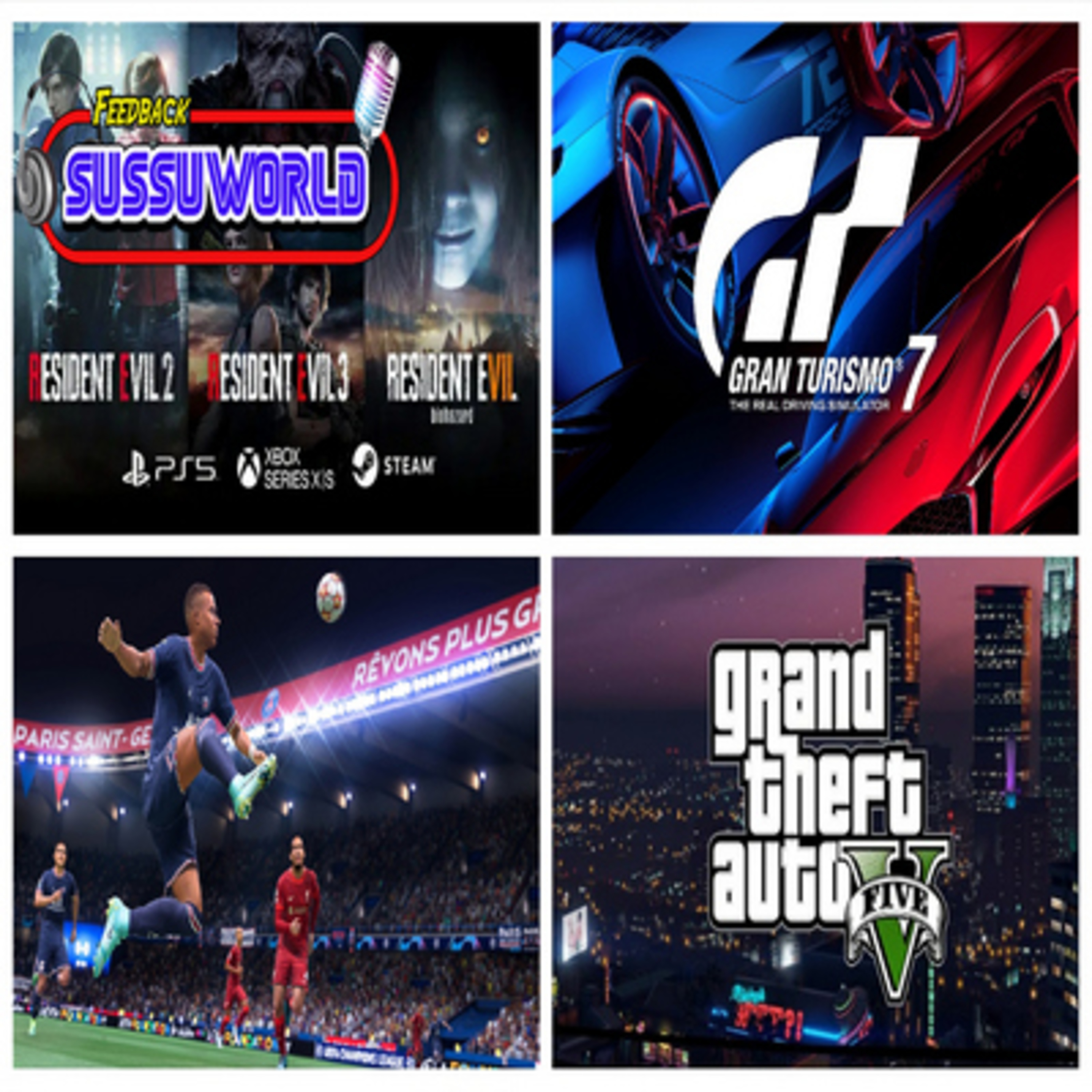 Feedback SussuWorld - Resident Evil, Gran Turismo 7 FIFA 23 com Crossplay e GTA V !! episode artwork