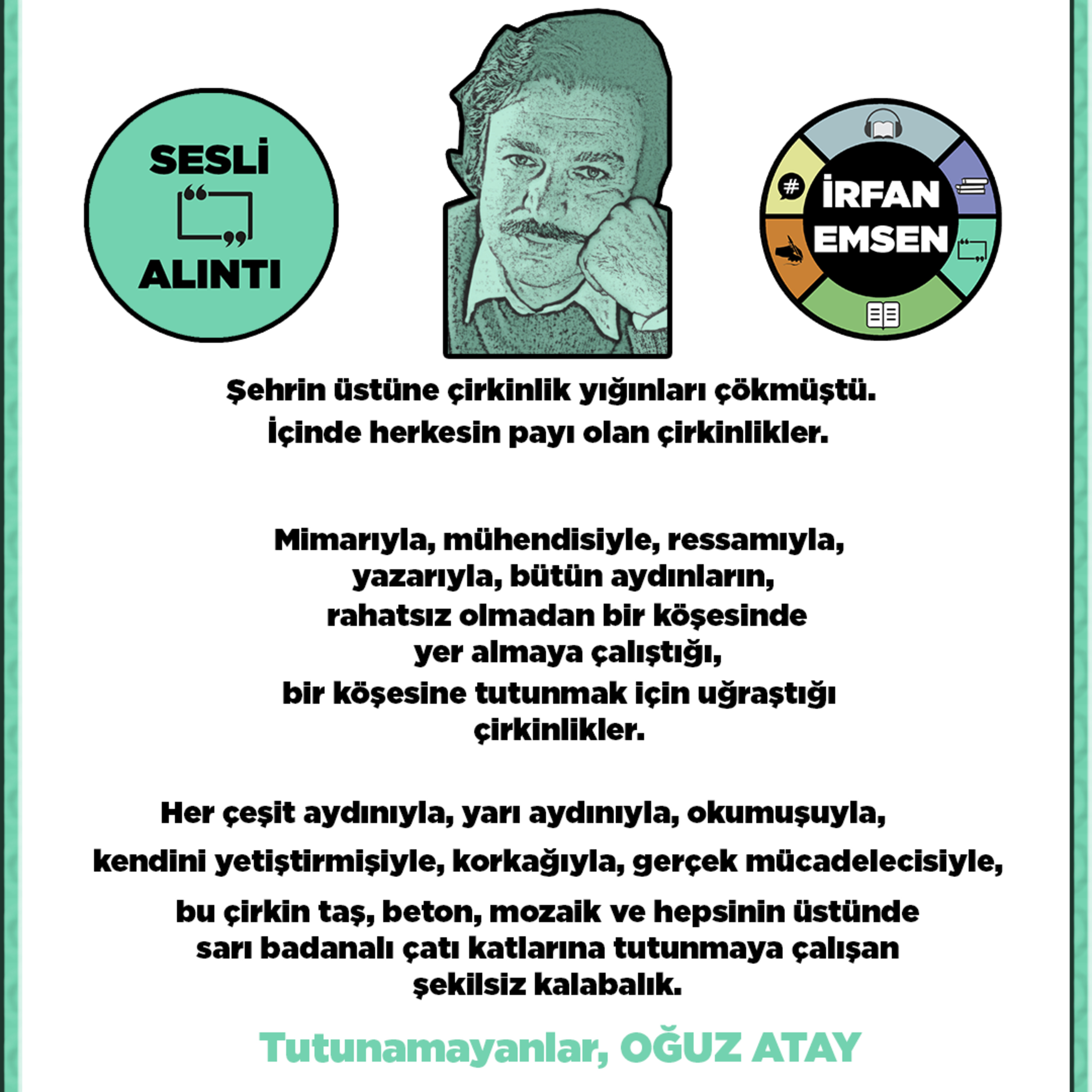 SESLİ ALINTI | Tutunamayanlar - Oğuz Atay episode artwork