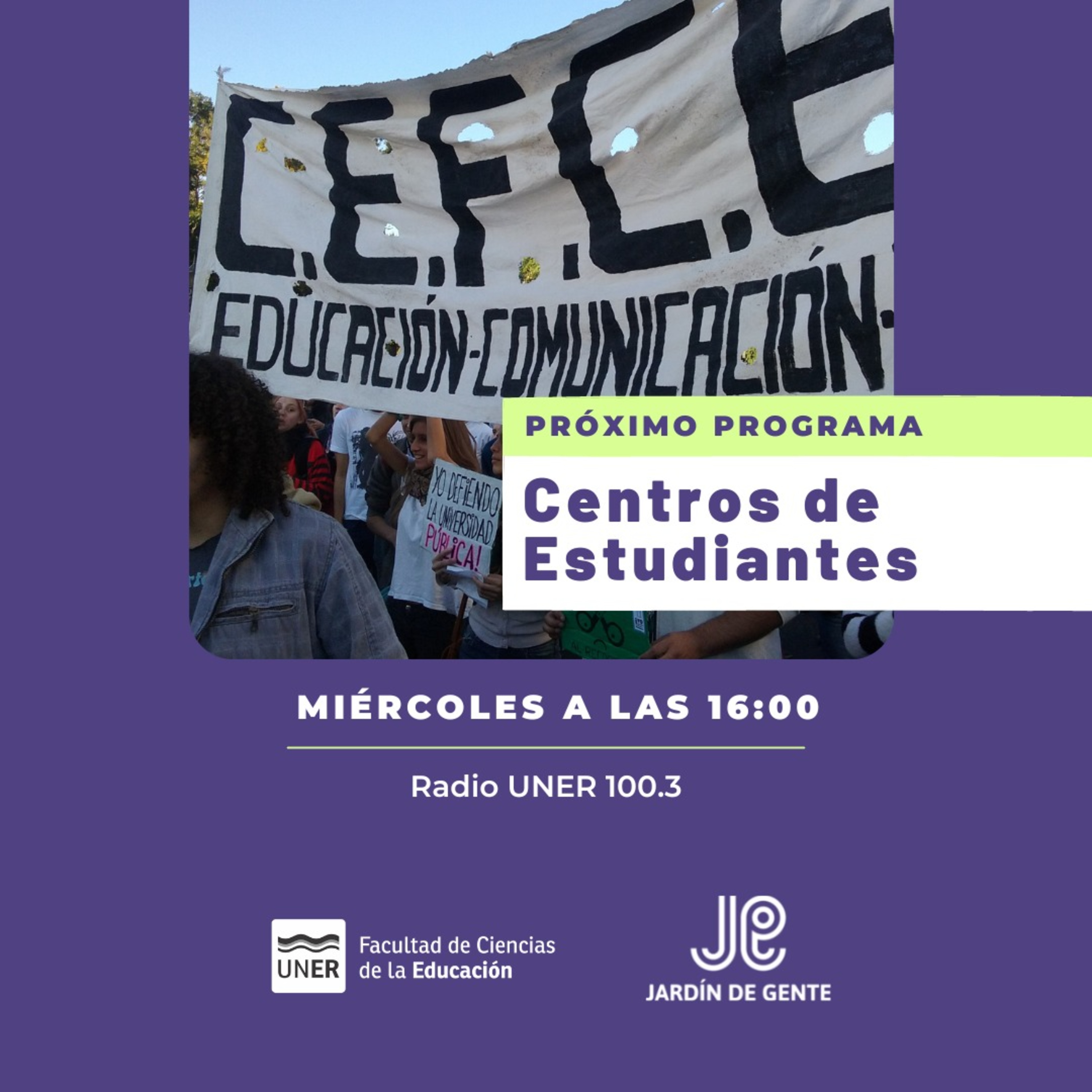 Jardín de gente. Centros de Estudiantes.  episode artwork