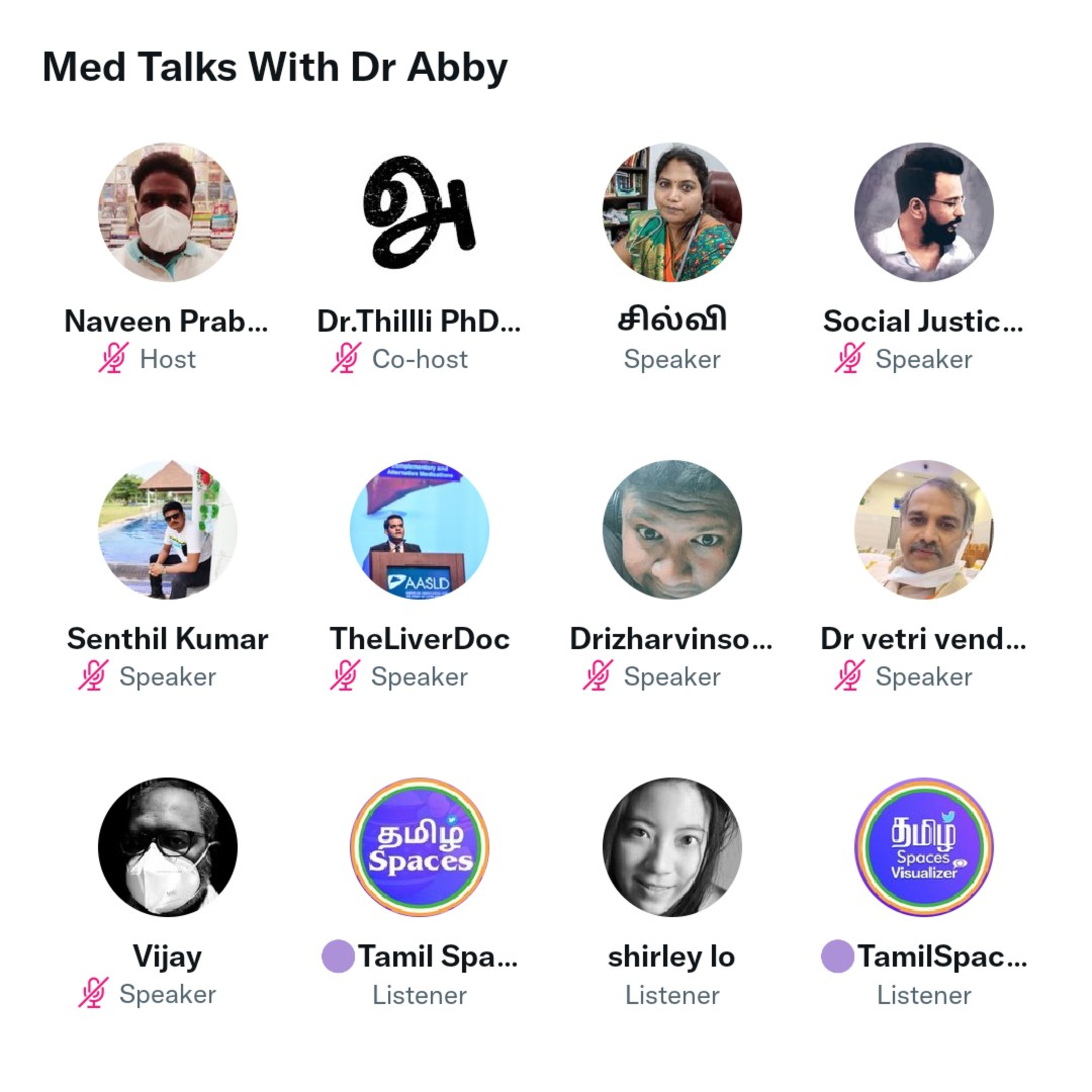 MedTalks with Dr Abby - Twitter Spaces hosted by Dr Naveen Prabhakaran with doctors  episode artwork