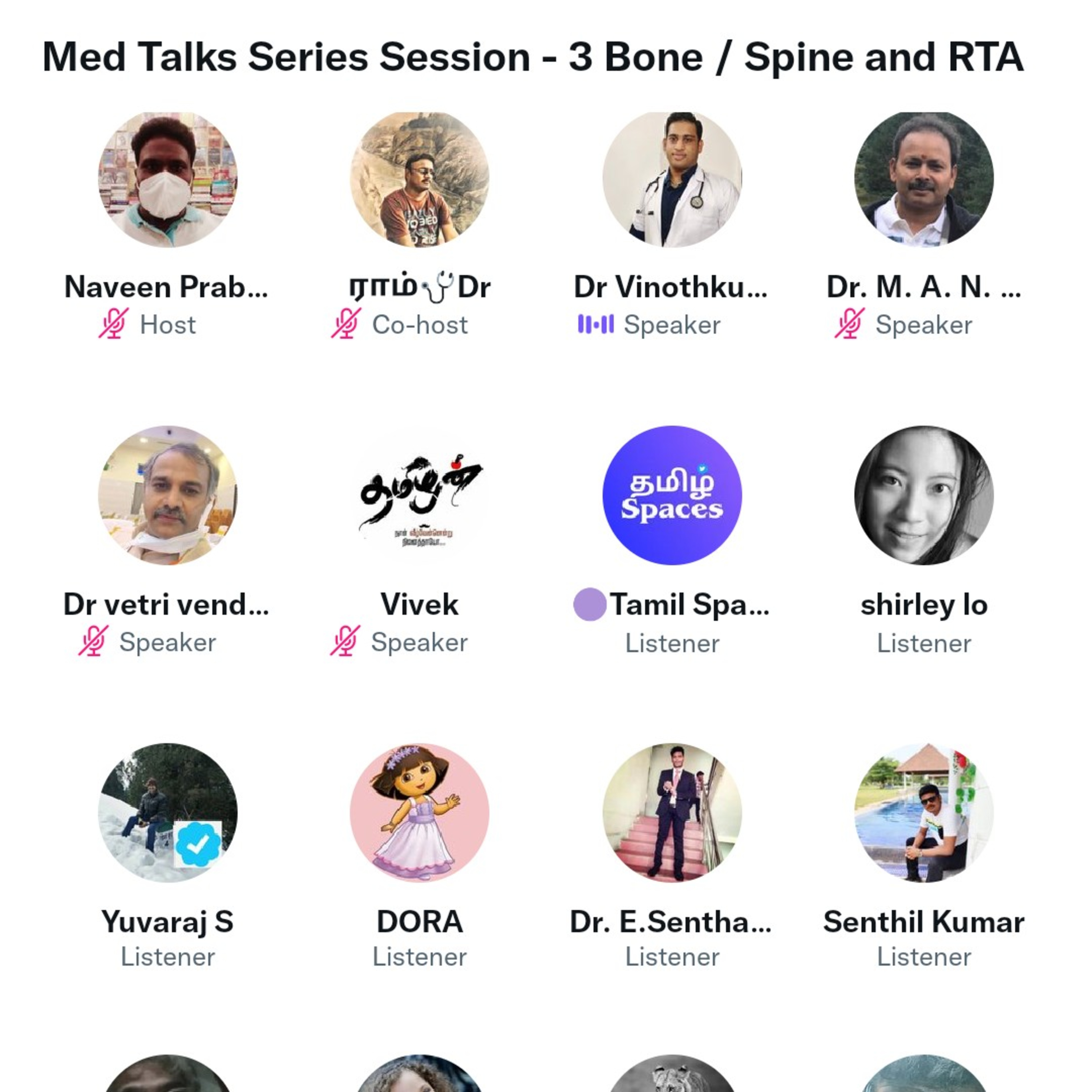 #MedTalks - Bone, Spinal and RTA. Spaces Hosted by Dr Naveen with Ortho doctors  episode artwork