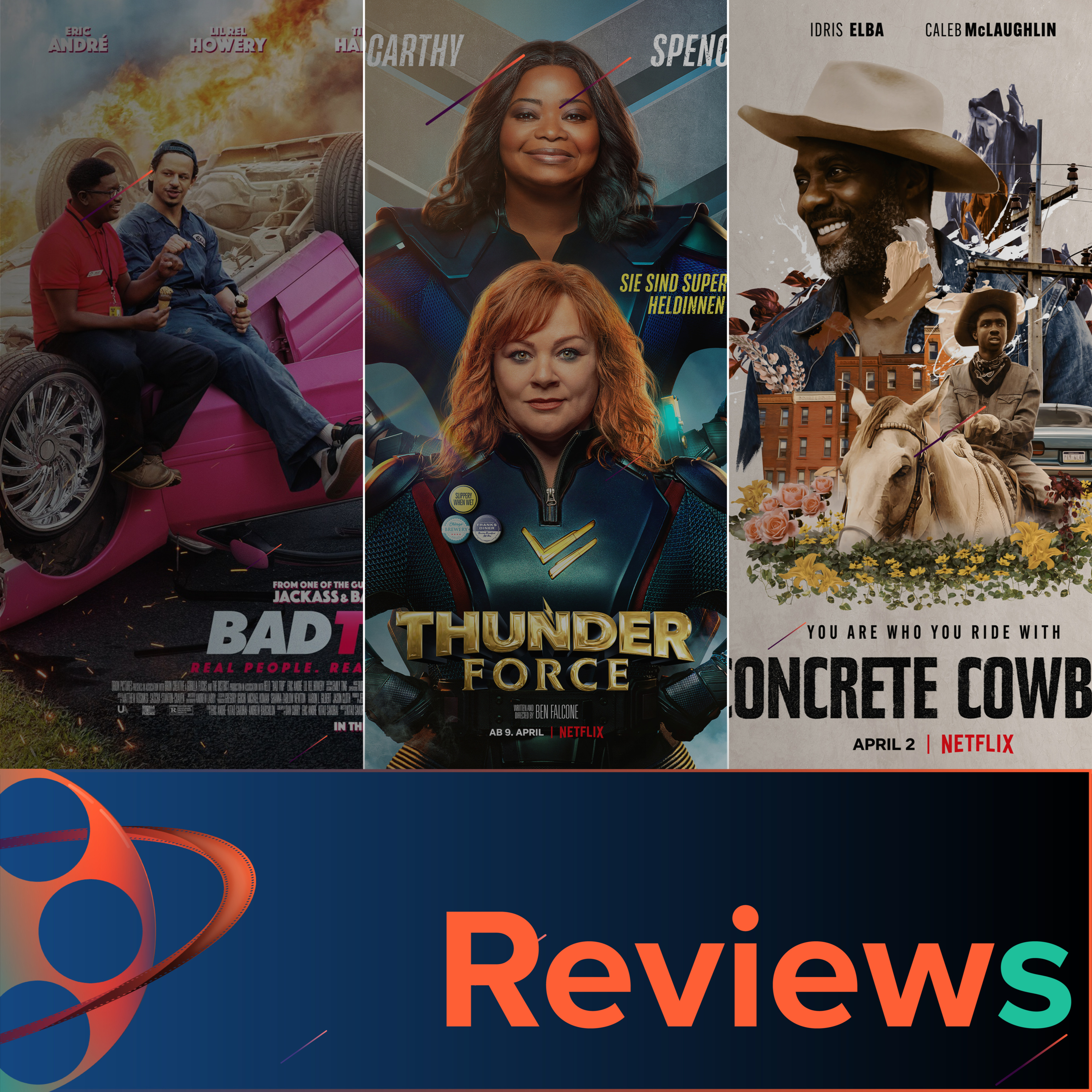 PFG Reviews (Thunder Force, Bad Trip, Concrete Cowboy, Falcon & Winter Soldier) episode artwork