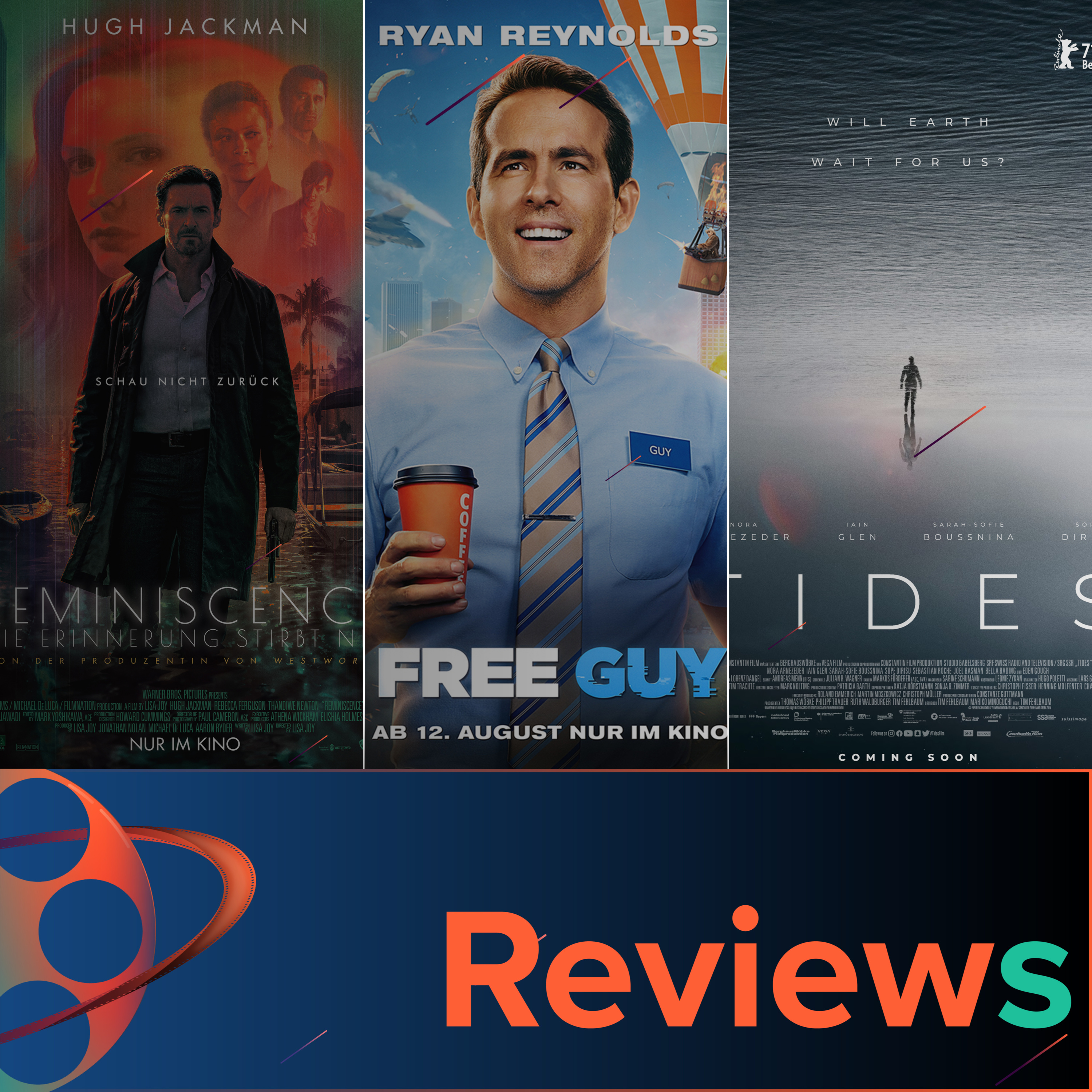 PFG Reviews (Free Guy, Jungle Cruise, Tides, Reminiscence, The Witcher: Nightmare of the Wold, What if...?) episode artwork