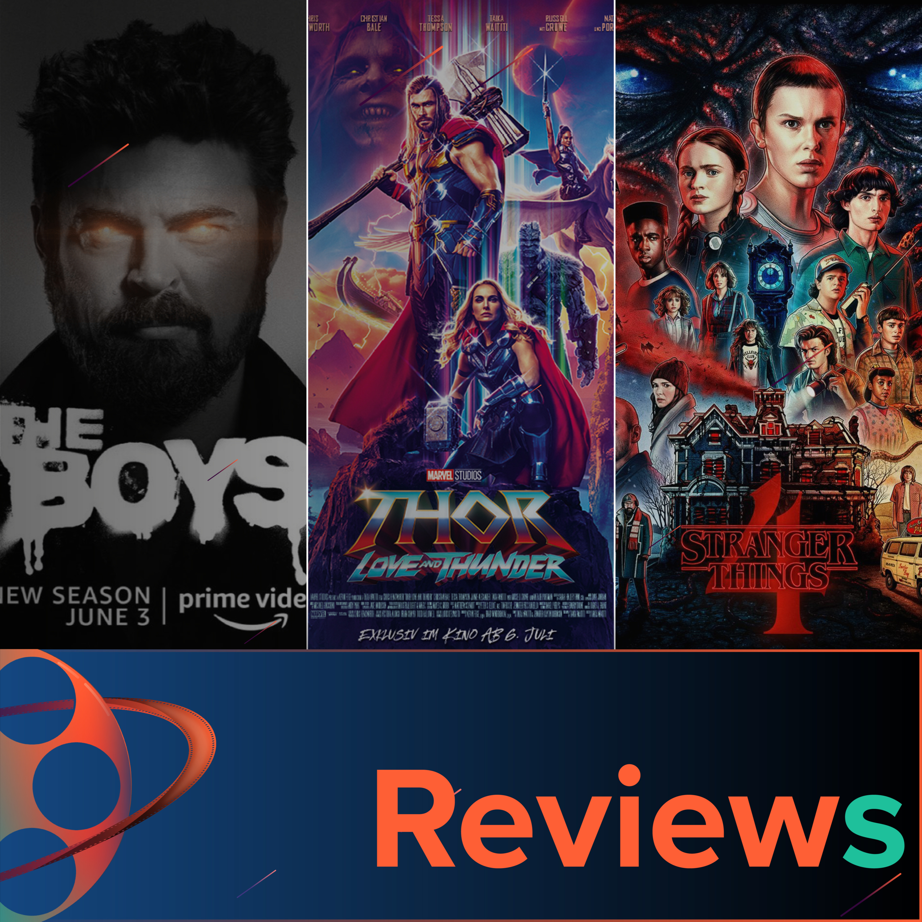 PFG Reviews (Thor: Love and Thunder, Stranger Things, The Boys, Ms. Marvel, Elvis, Cha Cha Real Smooth, Interceptor, The Sea Beast) episode artwork