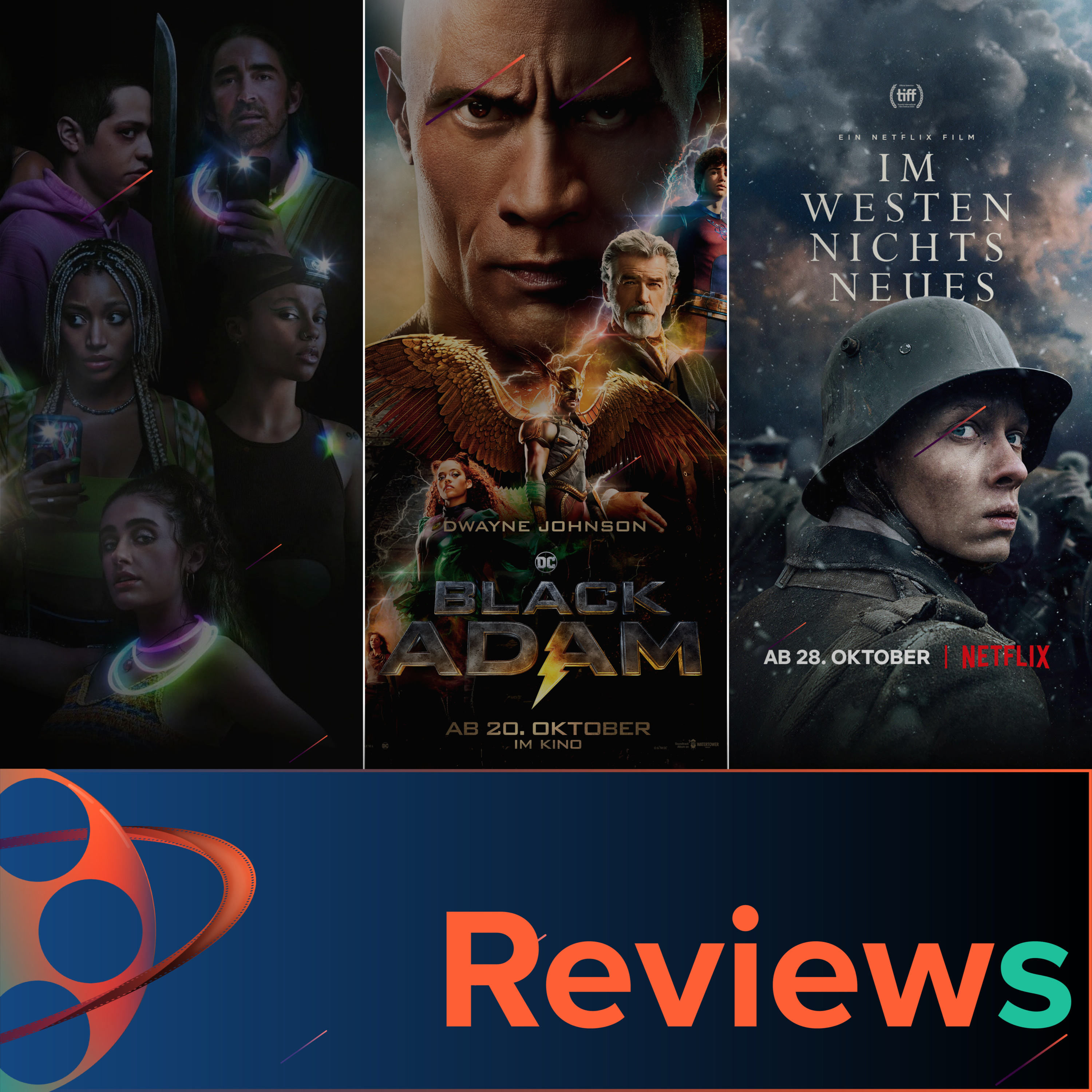 PFG Reviews (Black Adam, Im Westen nichts Neues, Bodies Bodies Bodies, Bros, The Stranger, The Greatest Beer Run Ever, Cabinet of Curiosities) episode artwork