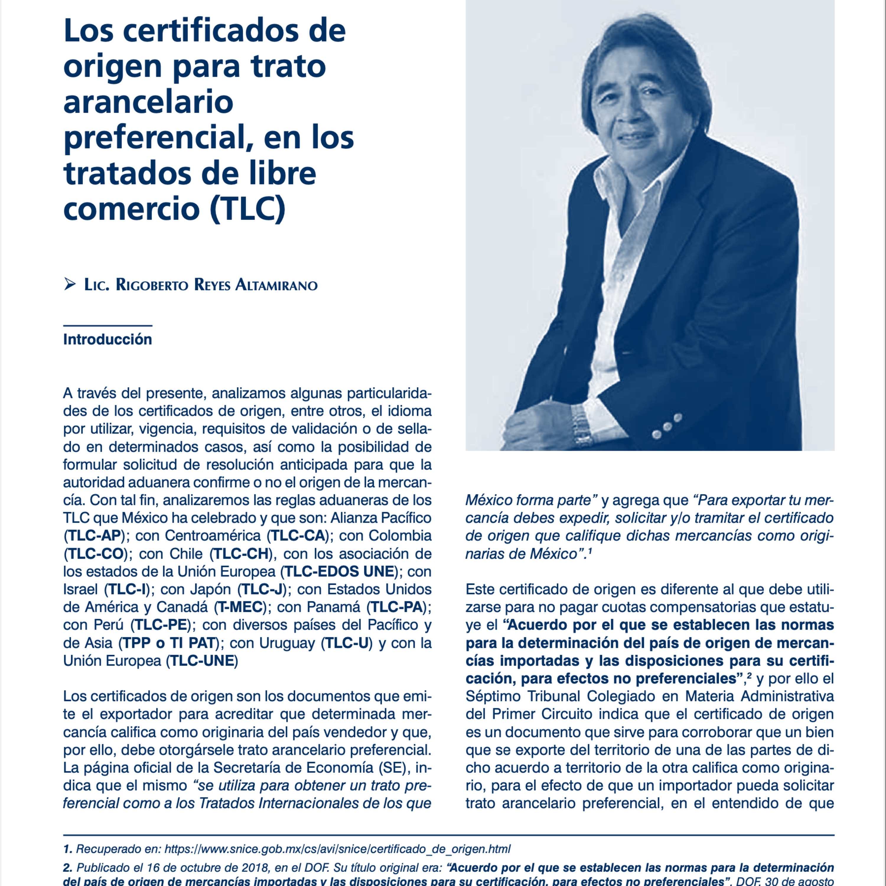 Notas relevantes en materia fiscal y aduanera
