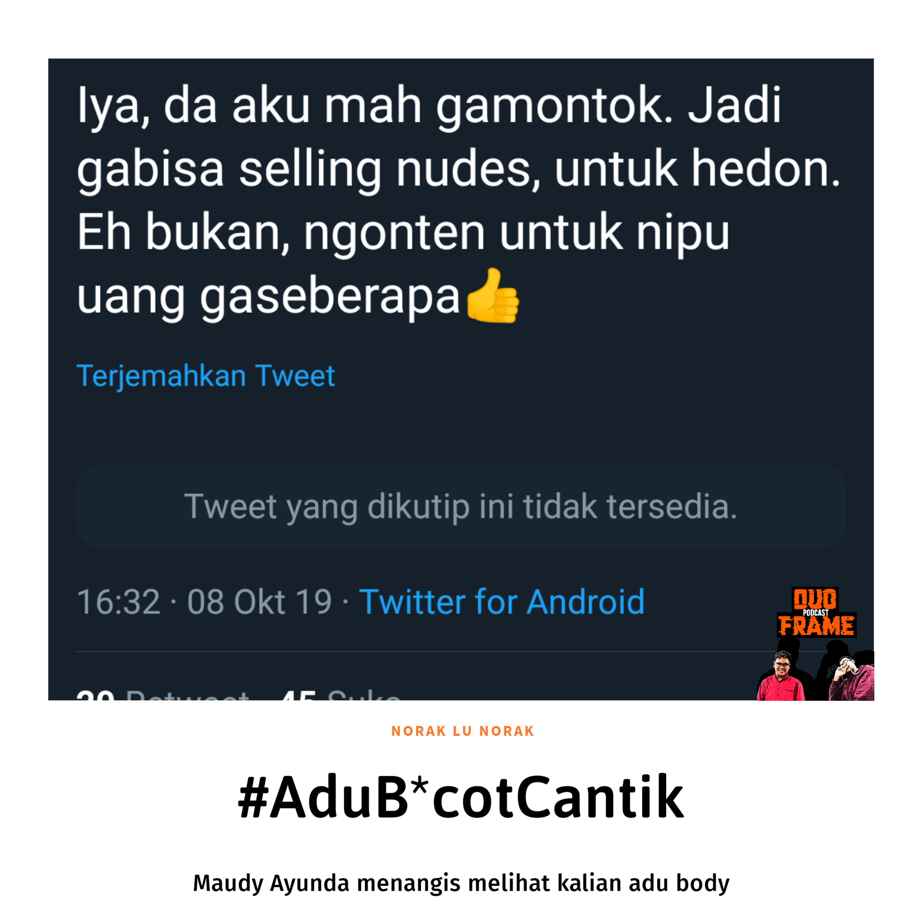 #AduB*cotCantik // Berpacu Dalam Berita episode artwork