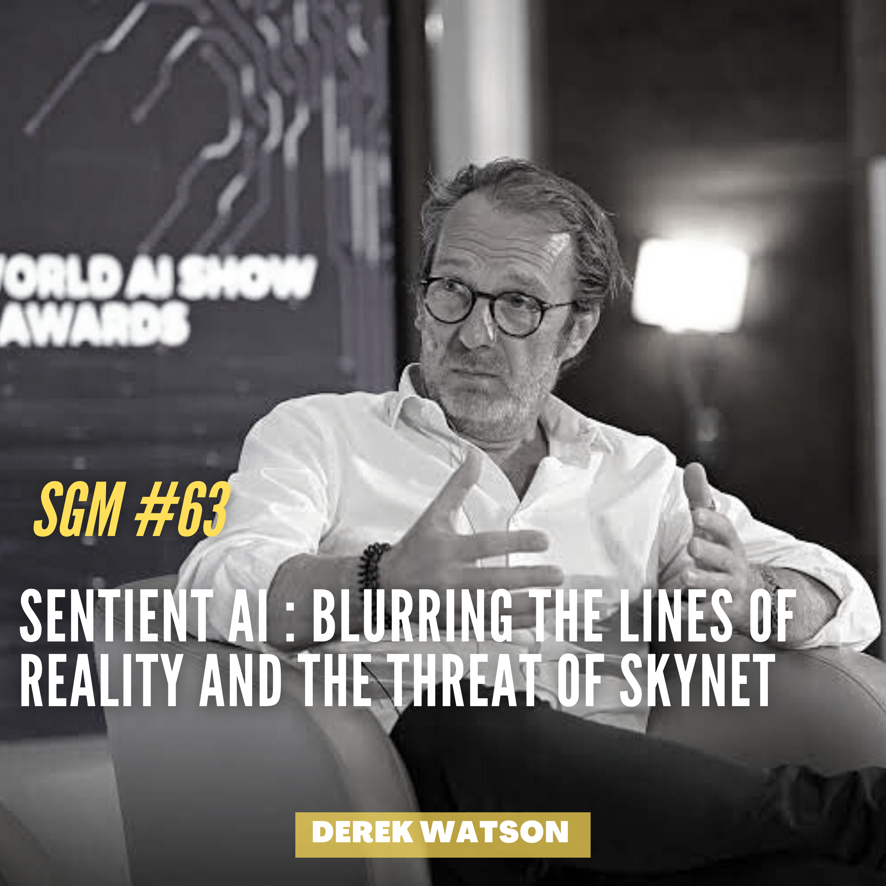 #63 Derek Watson | Sentient AI : Blurring the Lines of Reality and the Threat of Skynet  episode artwork