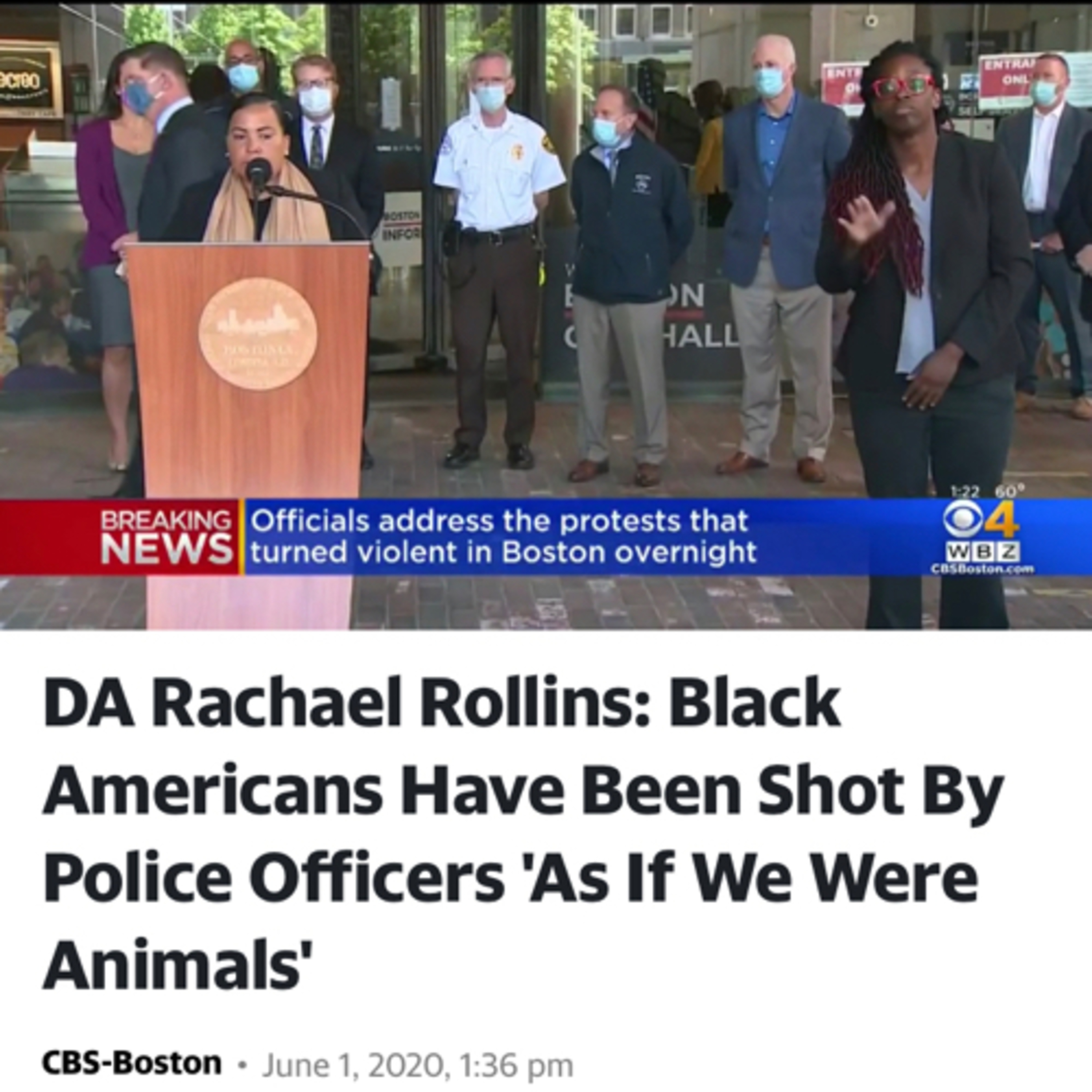 "Police shoot us in the street as if we were animals" Suffolk County DA Rachael Rollins episode artwork